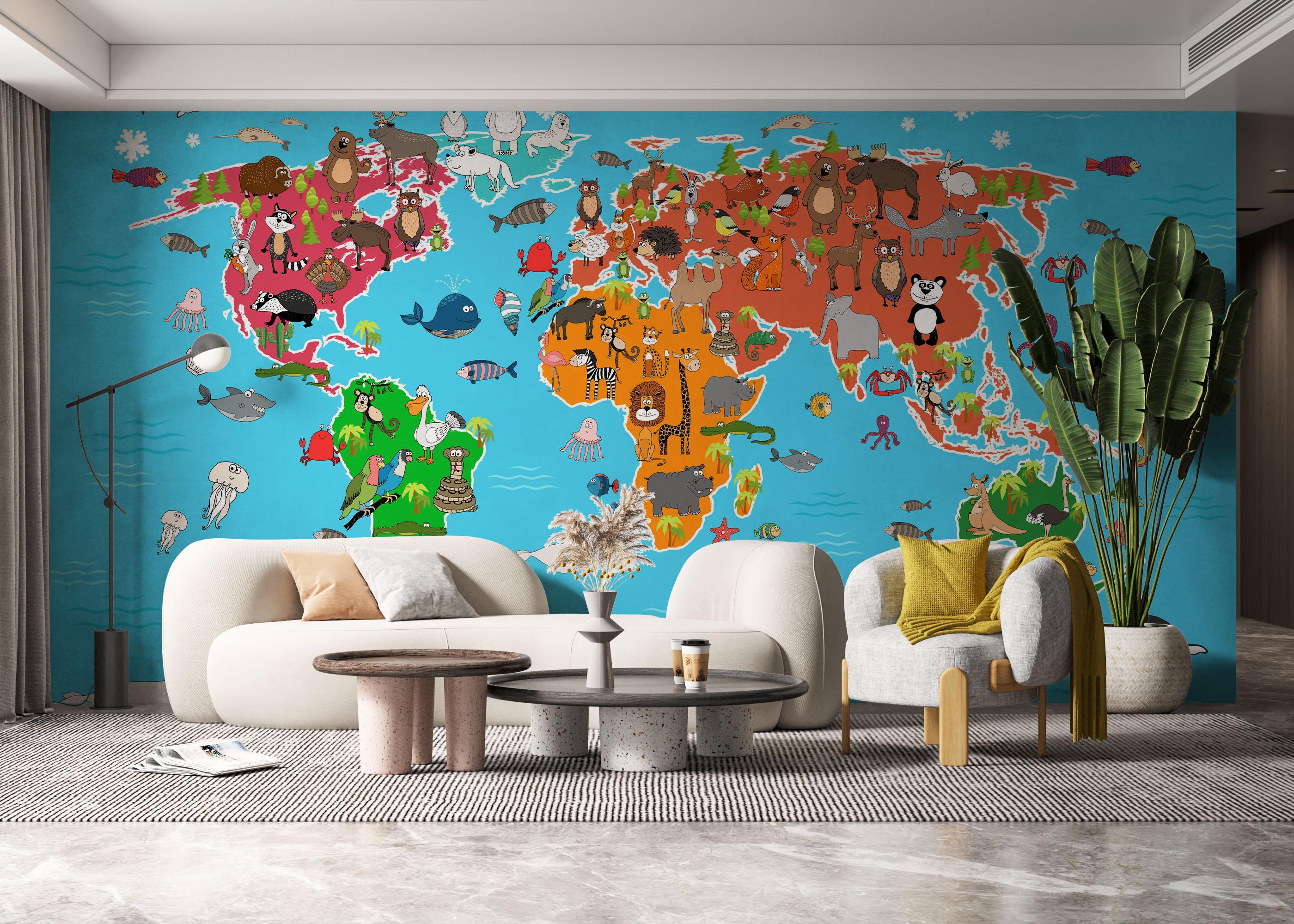 Fototapete Animals Full World mockup 6