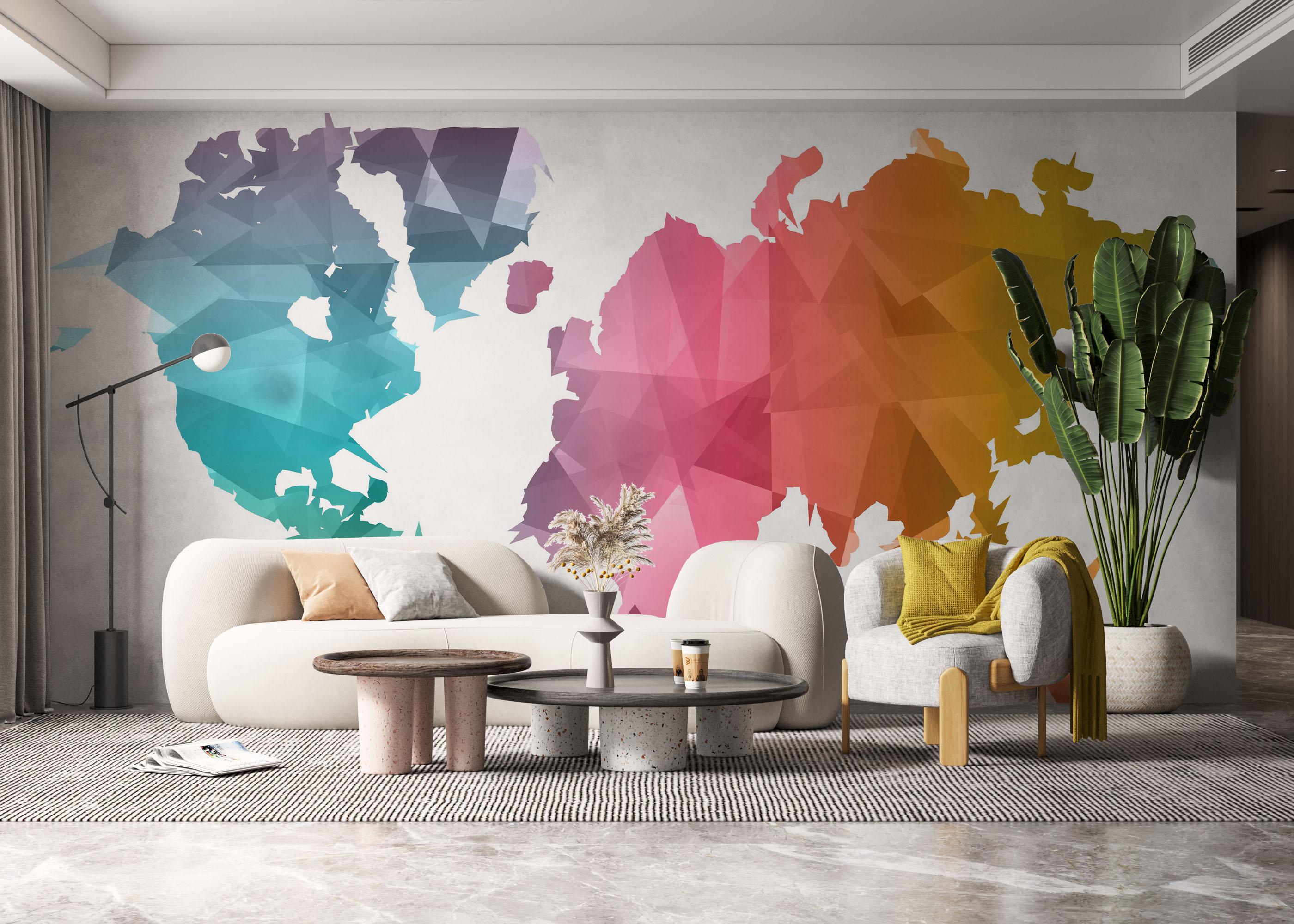 Fototapete Cool Color Map mockup 6