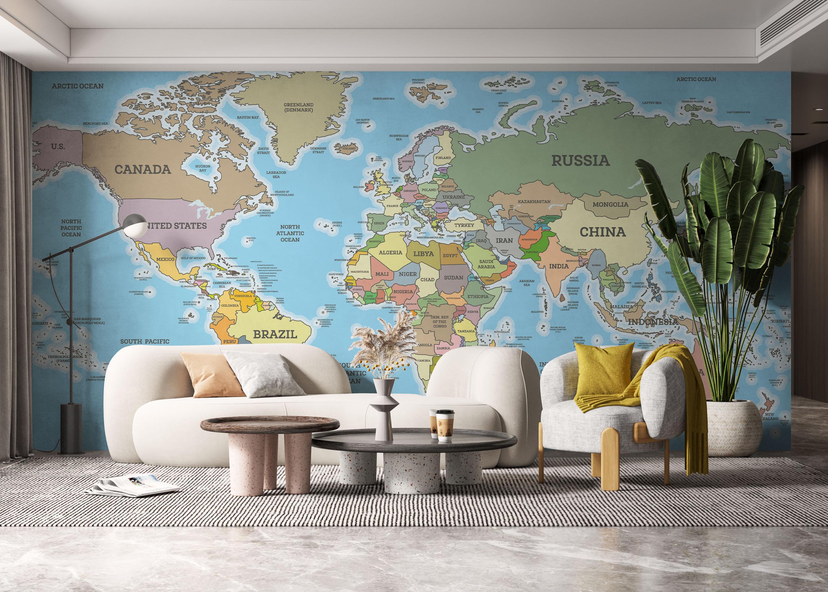 Fototapete Highly Detailed Map mockup 6