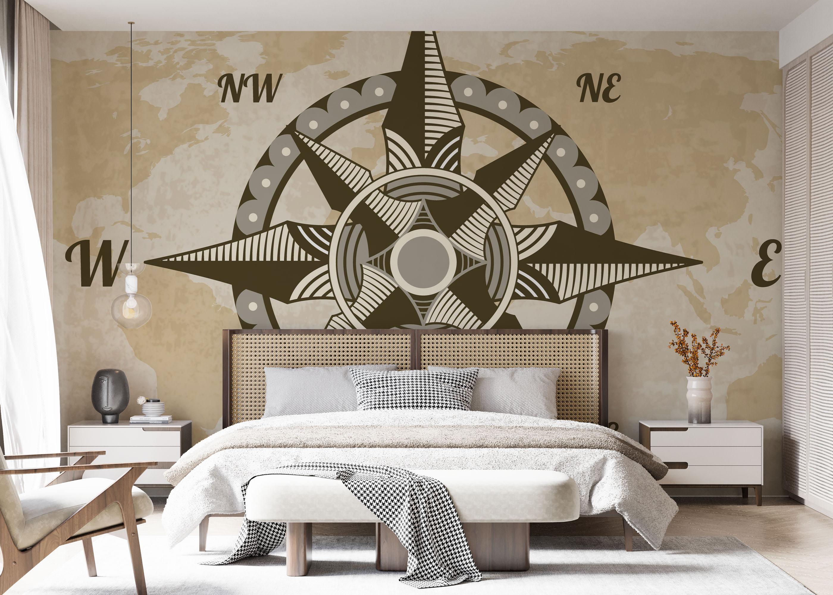 Fototapete Cool Compass mockup 7