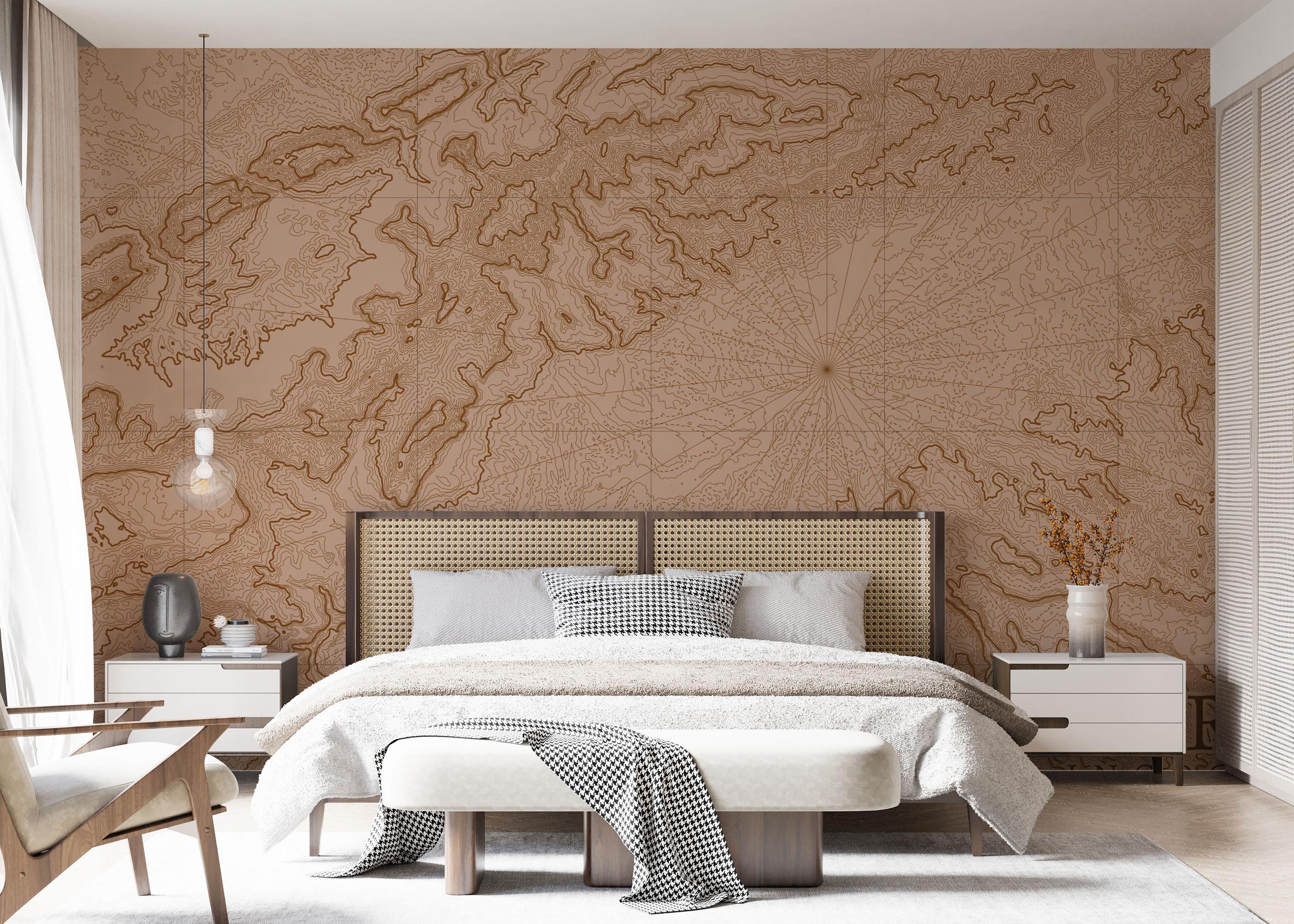 Fototapete Long Old Map mockup 7