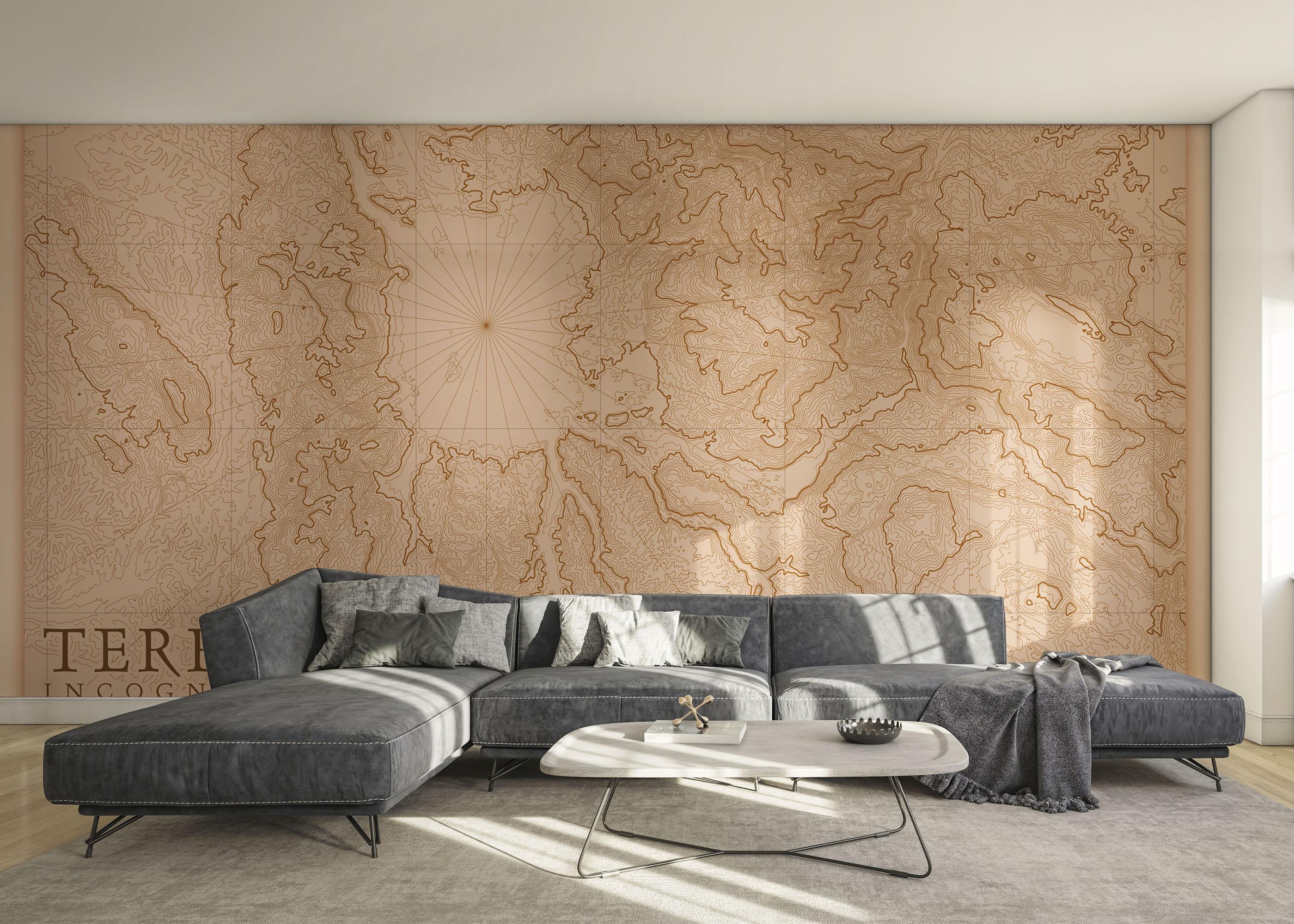 Fototapete Cool Vintage Map mockup 0