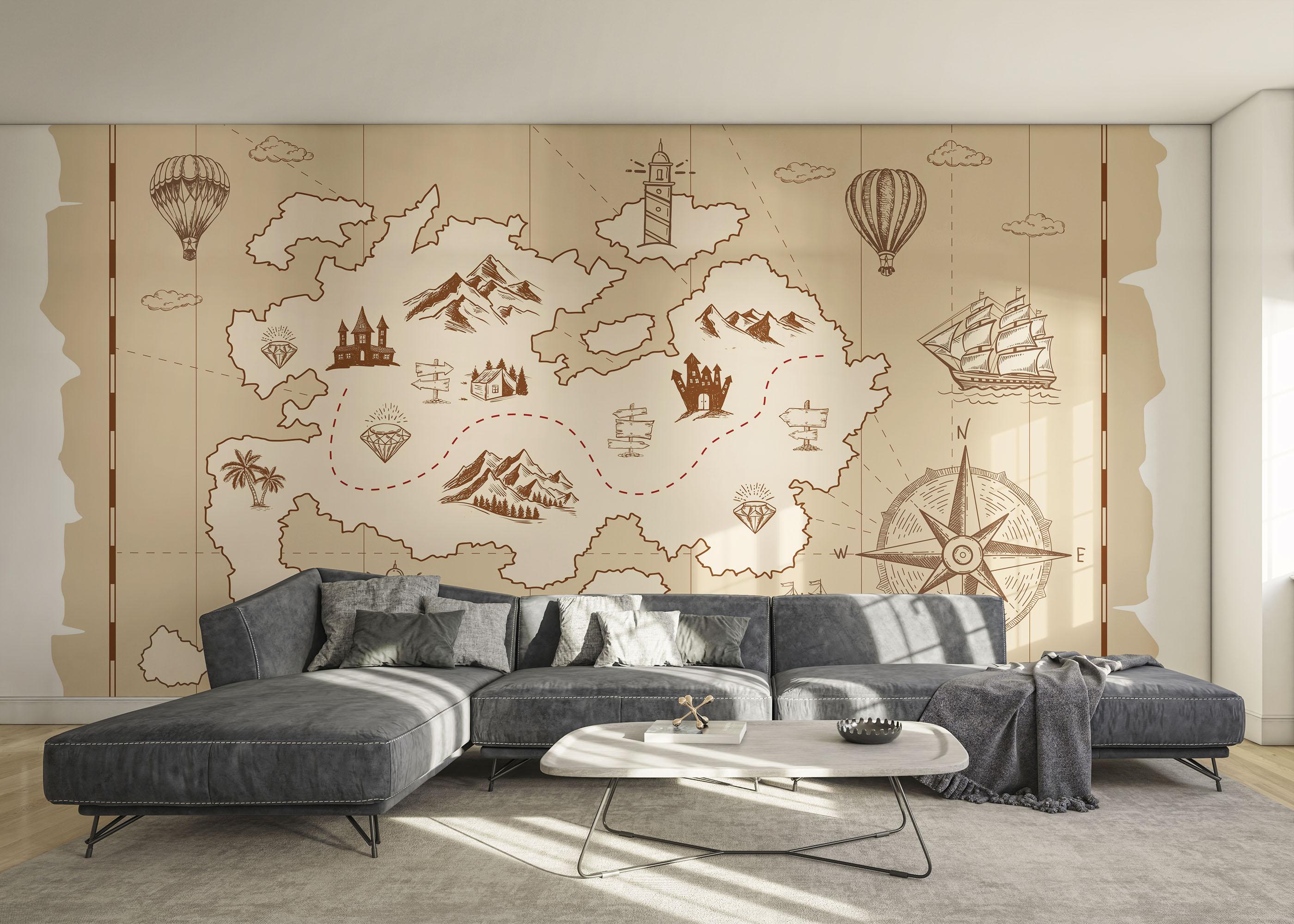 Fototapete Cute Little Map mockup 0