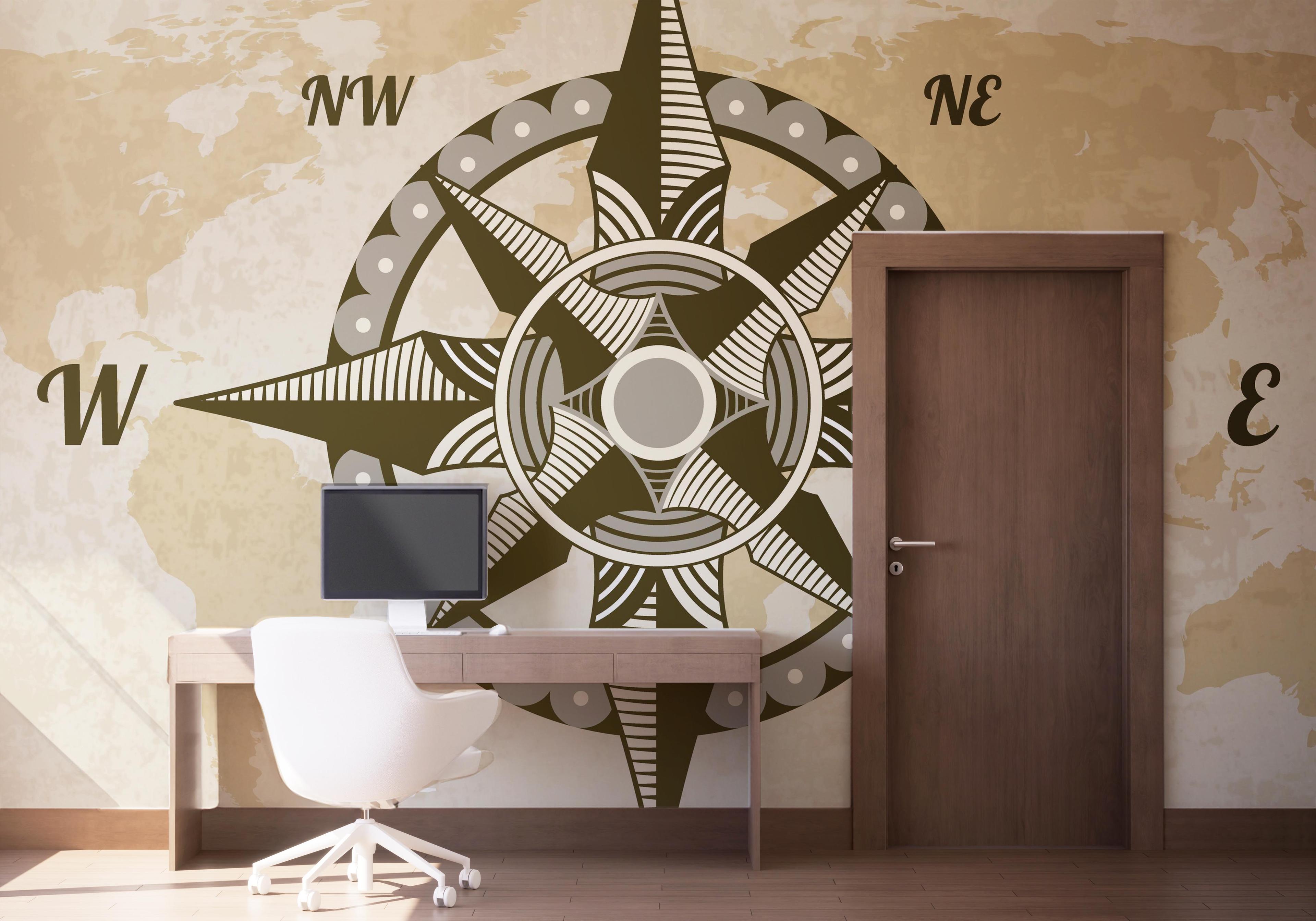 Fototapete Cool Compass mockup 1