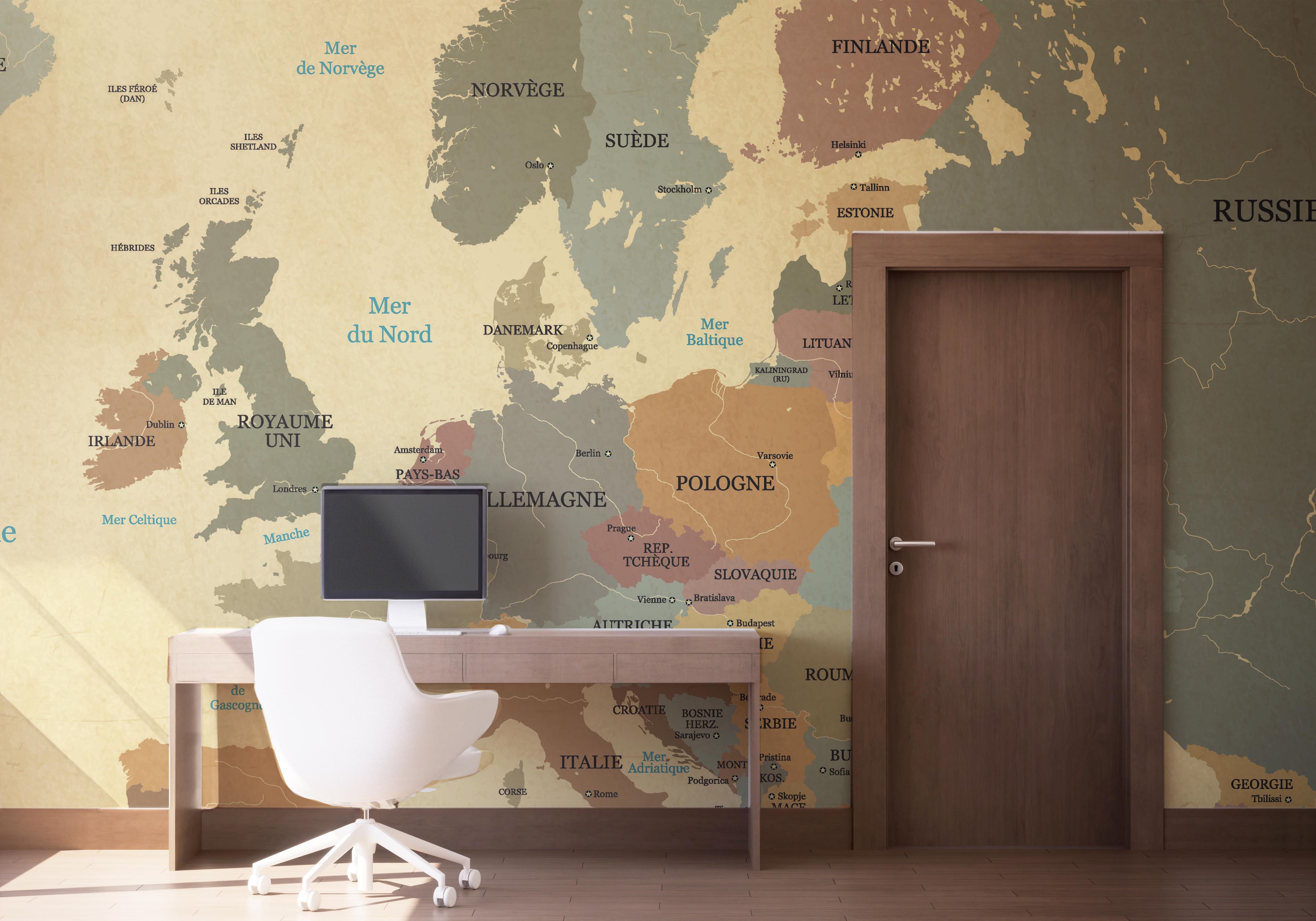 Europe Vintage Map mockup 1