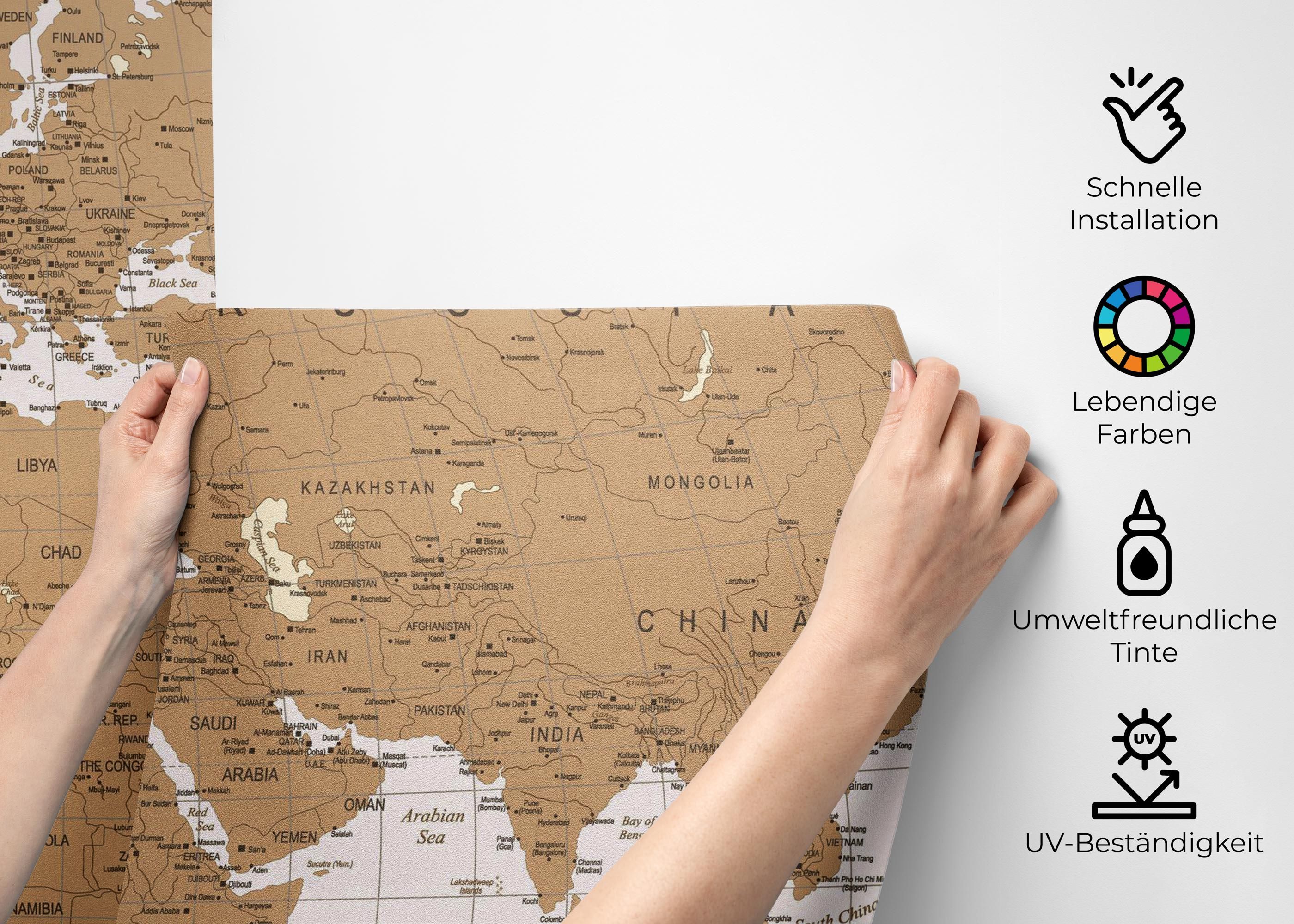 Cream Line Old Map mockup 2