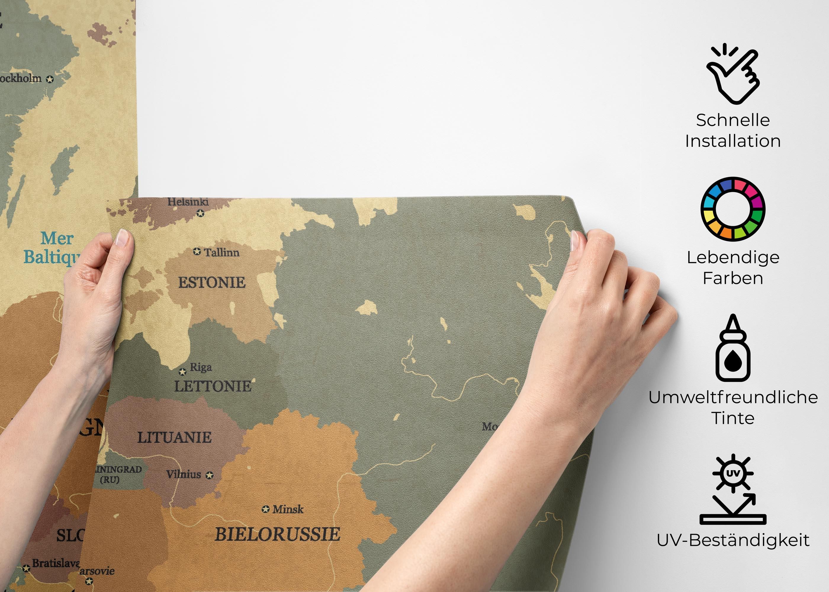 Europe Vintage Map mockup 2