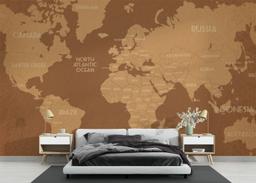Brown World Map mockup 3