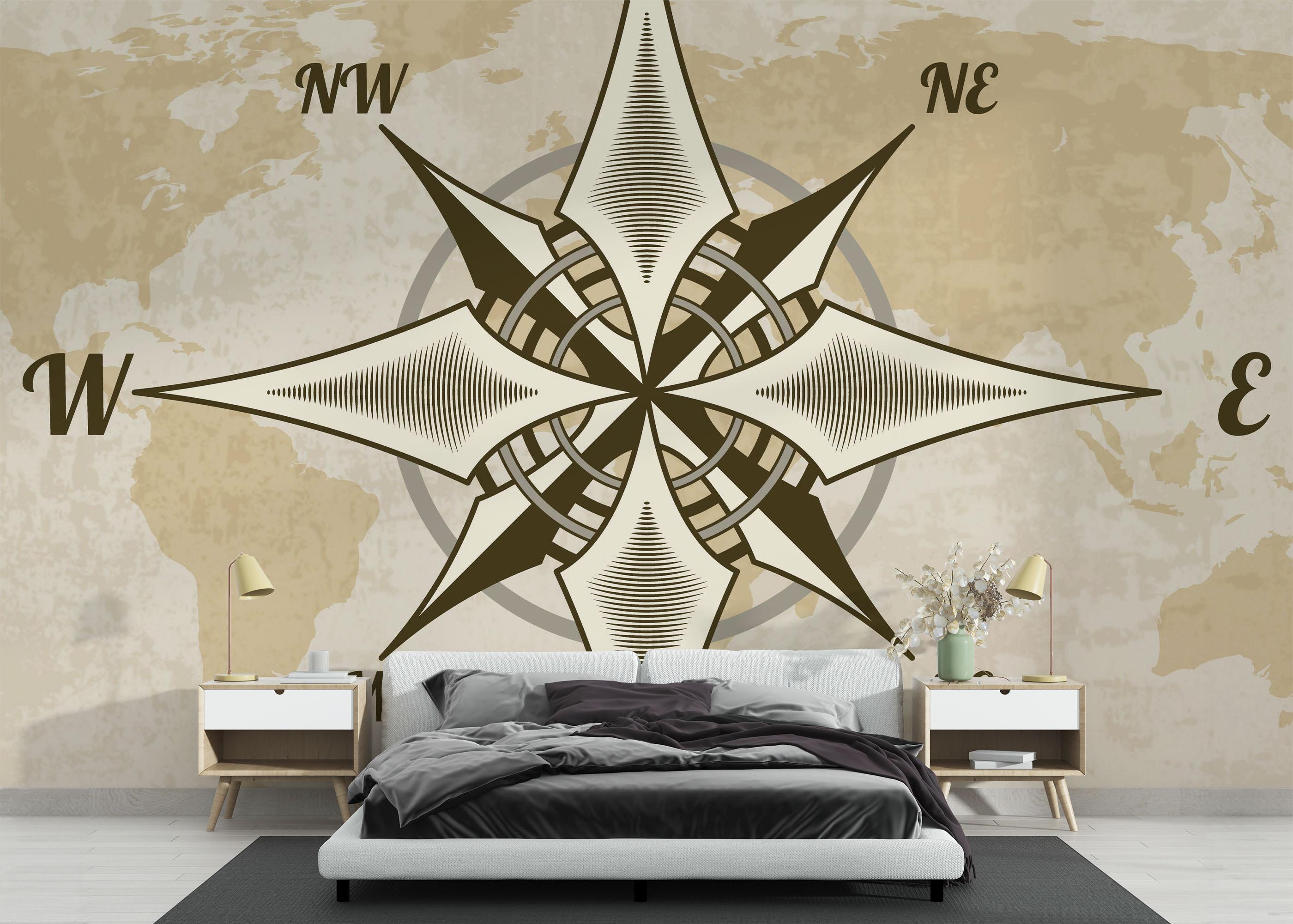 Fototapete Compass Design mockup 3