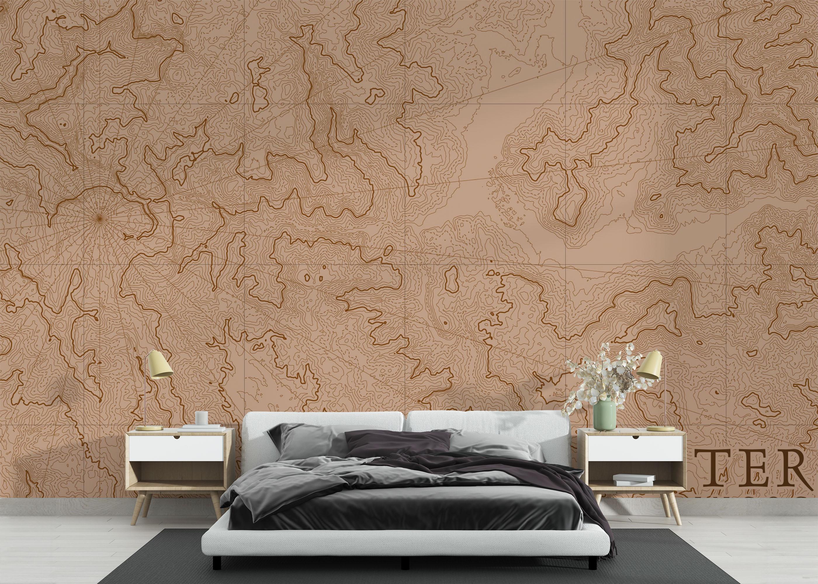 Fototapete Cool Old Map mockup 3