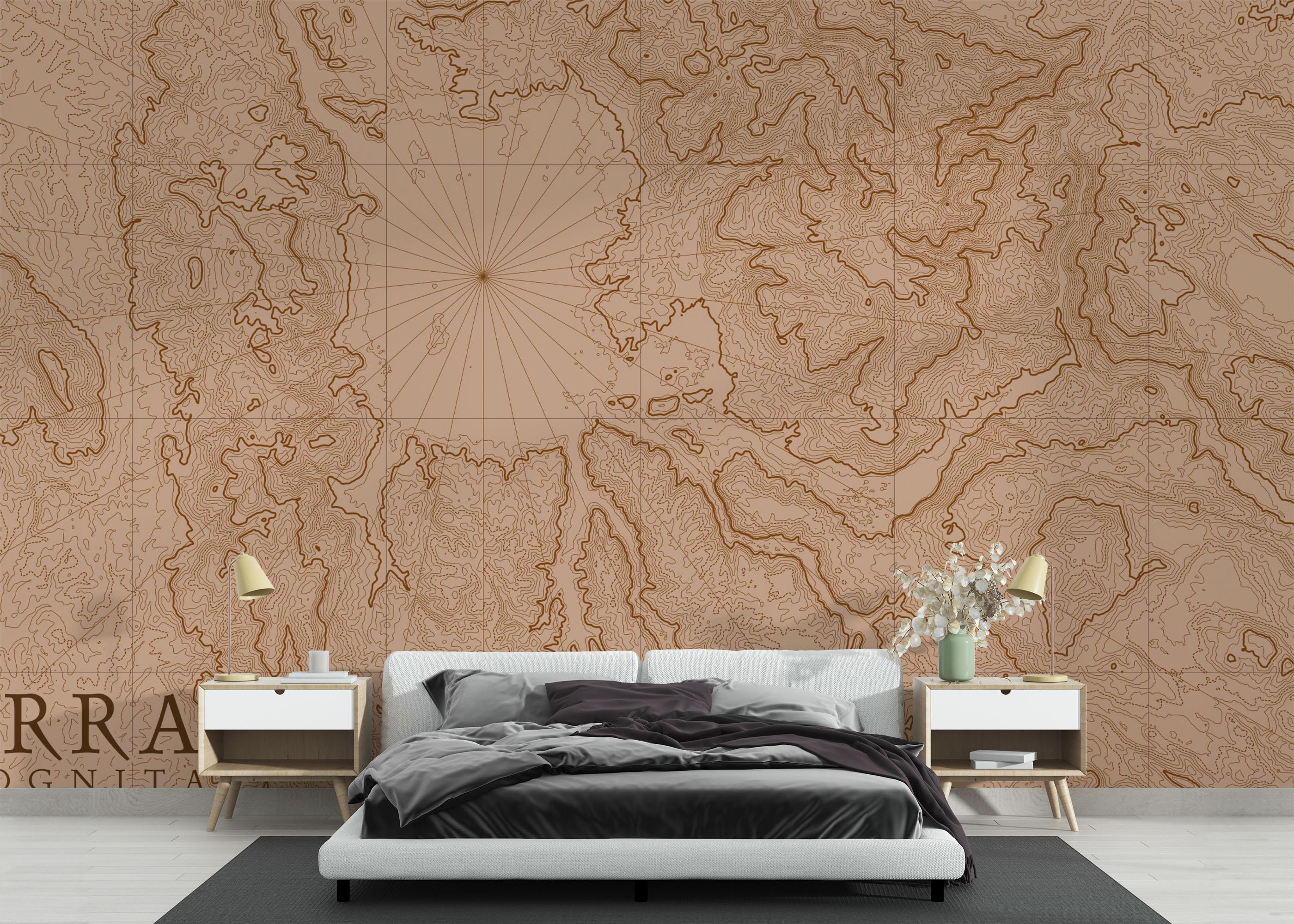 Fototapete Cool Vintage Map mockup 3