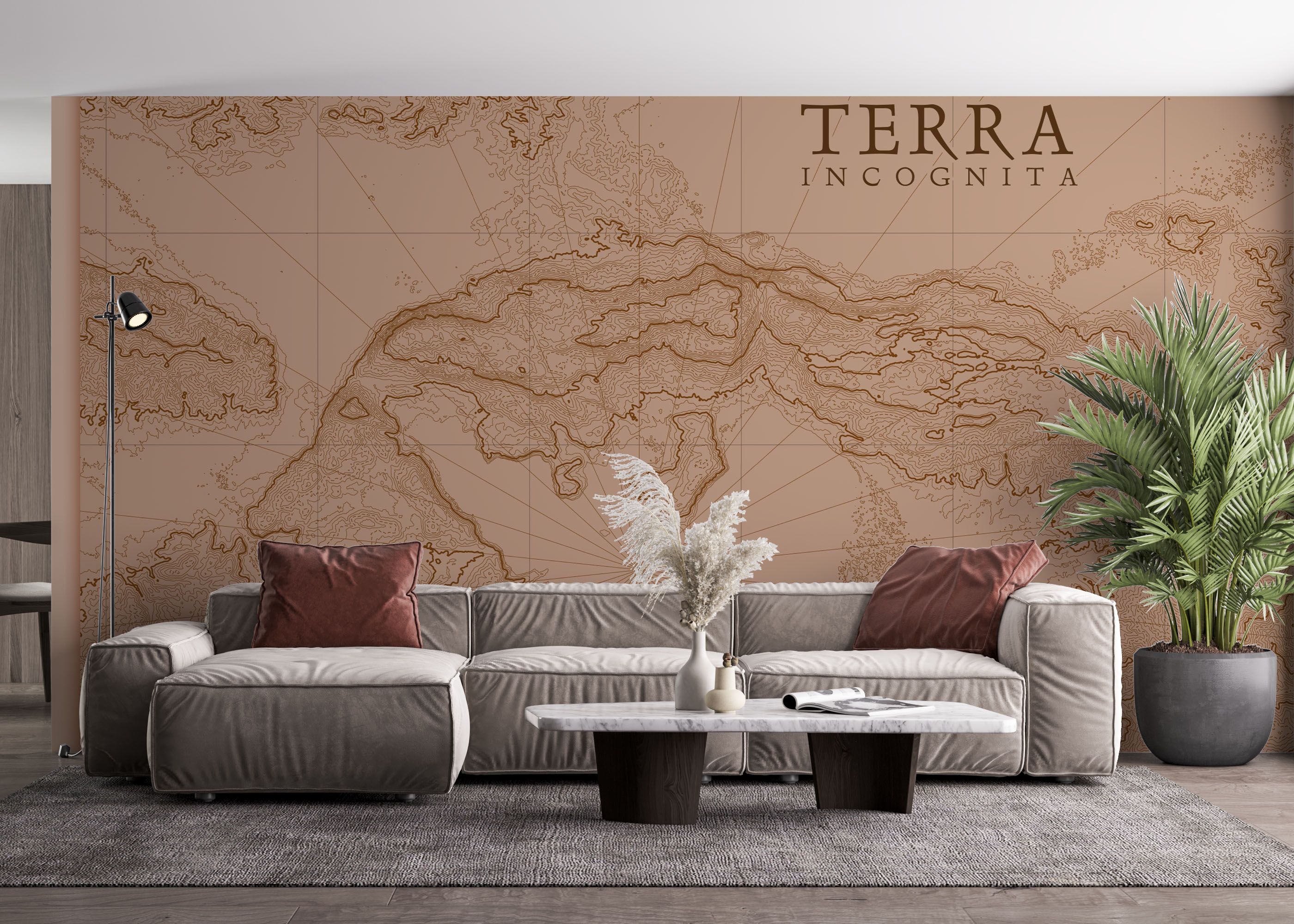 Brown Pink Map mockup 4