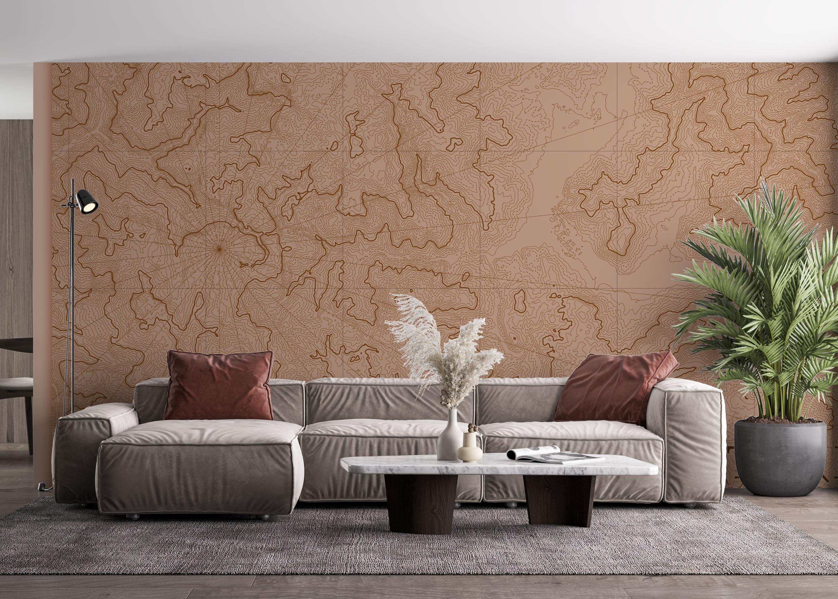 Fototapete Cool Old Map mockup 4