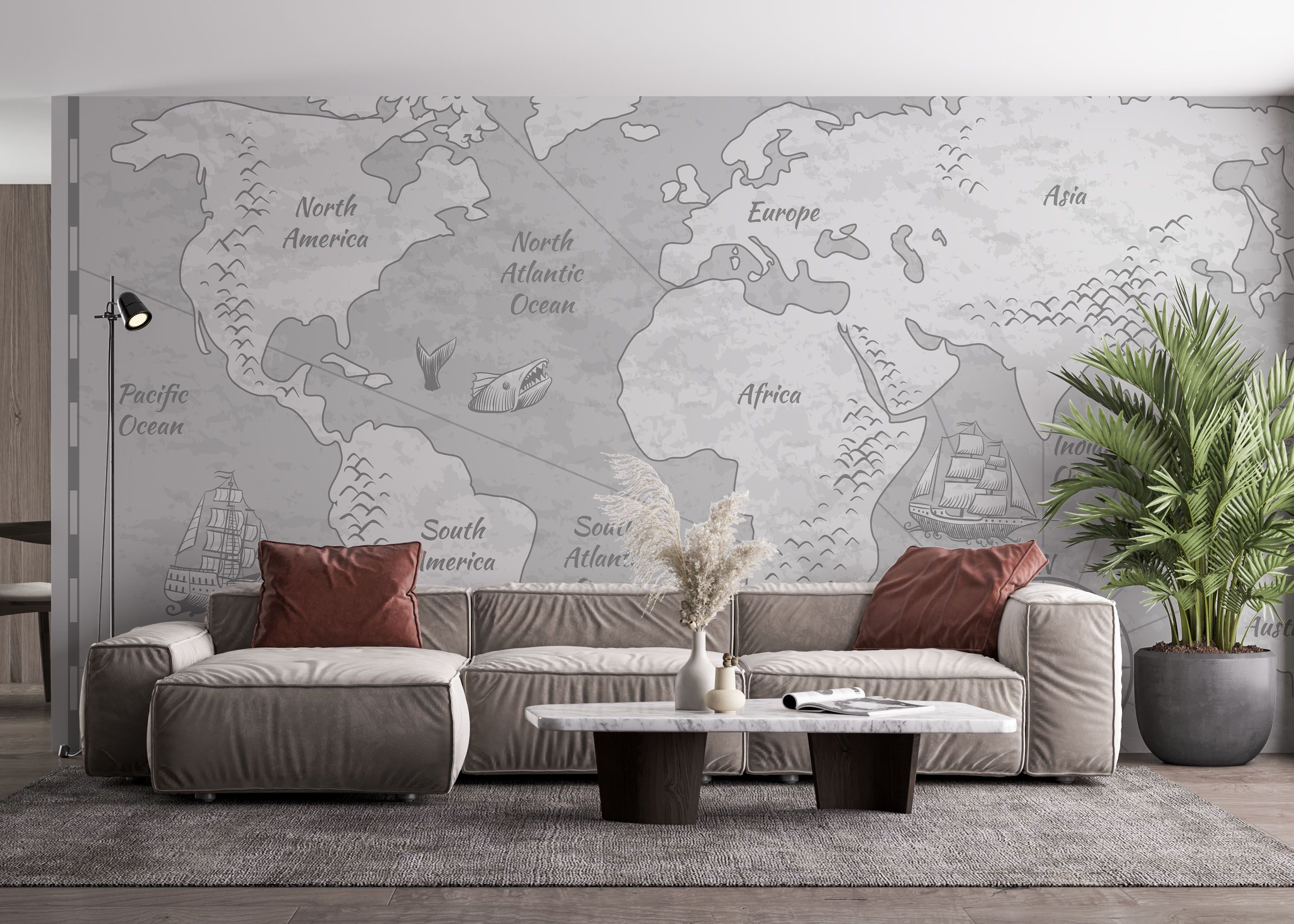 Light Grey Map mockup 4
