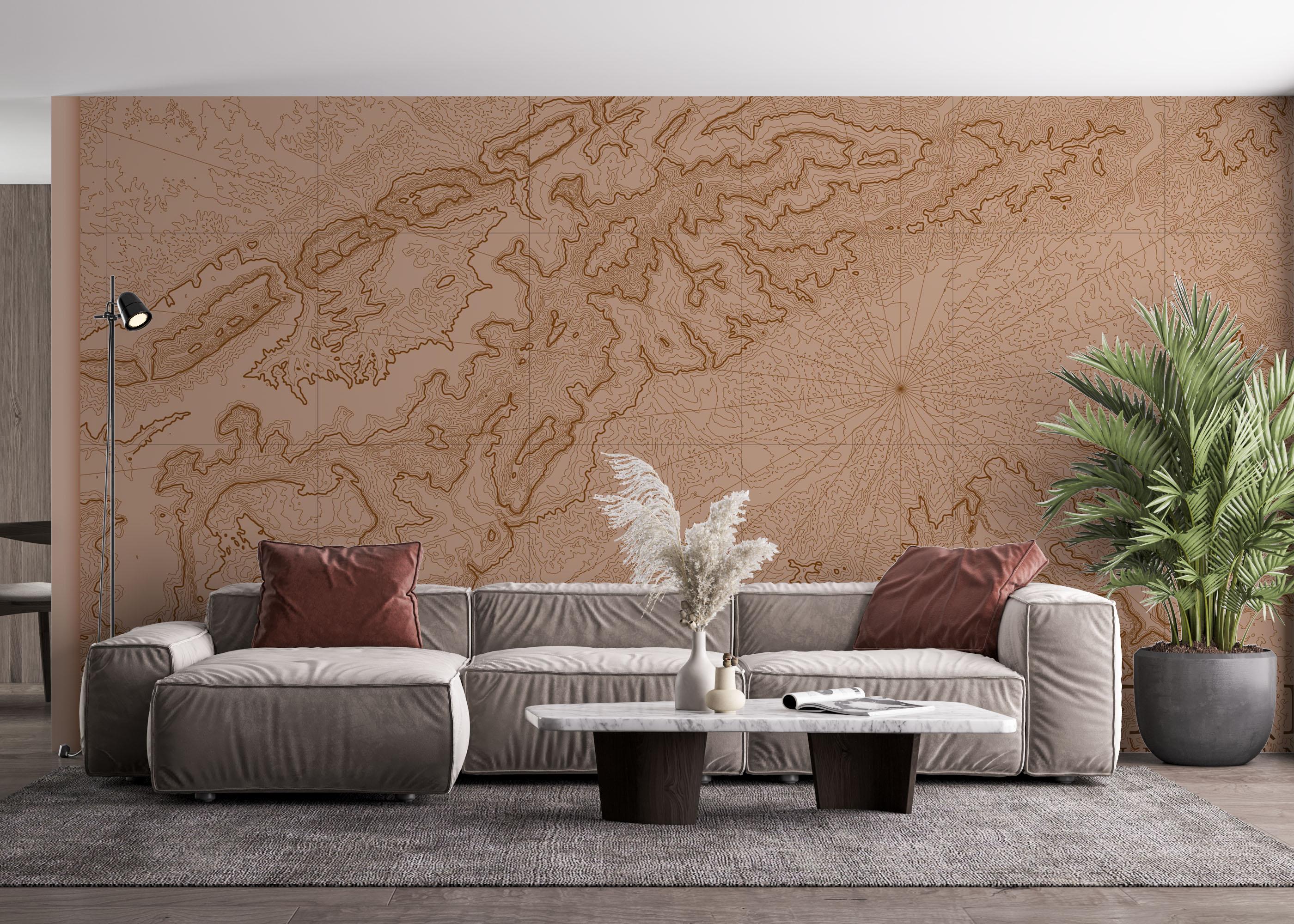 Fototapete Old Terra Map mockup 4