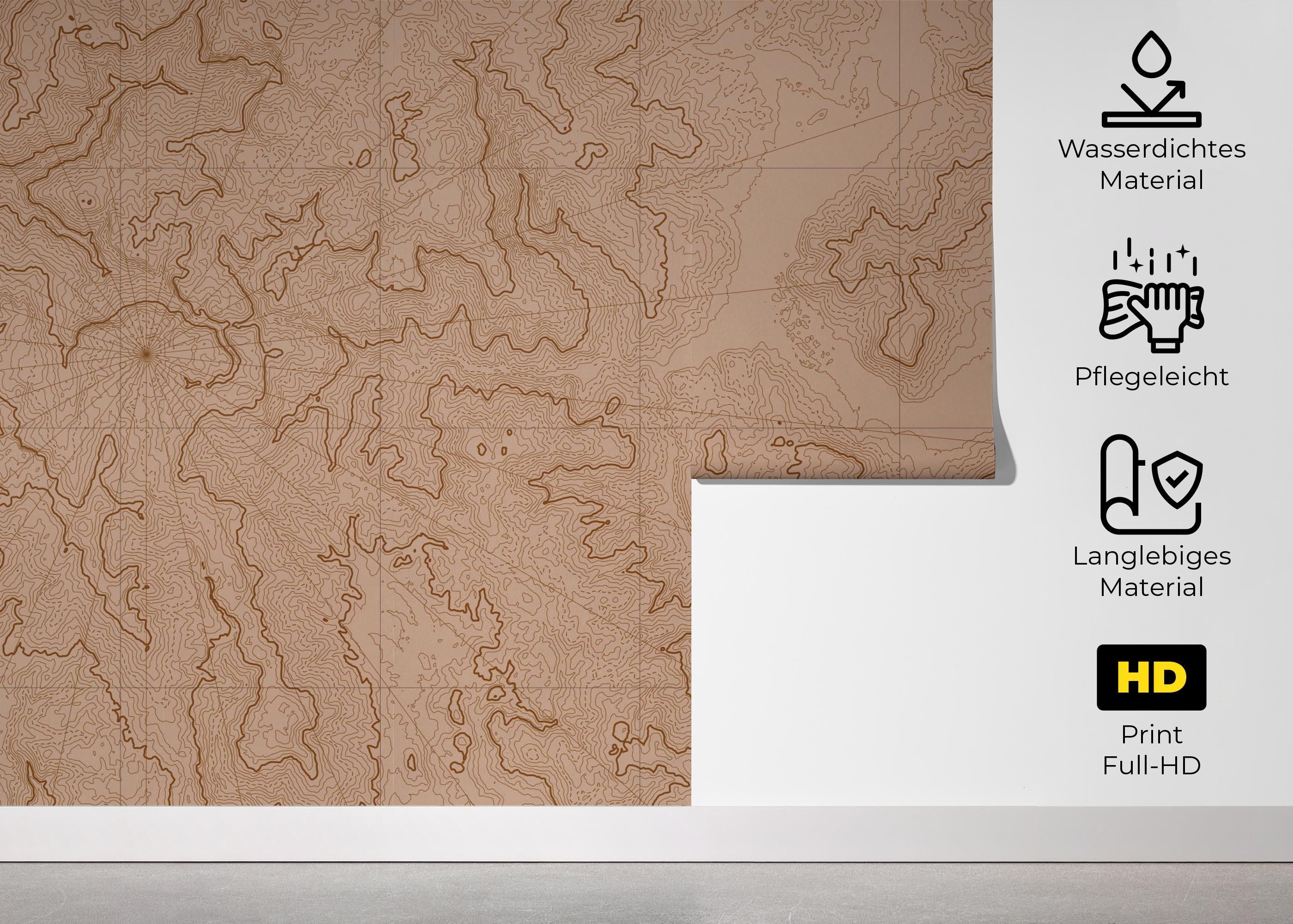 Fototapete Cool Old Map mockup 5