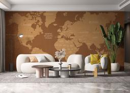Brown World Map mockup 6