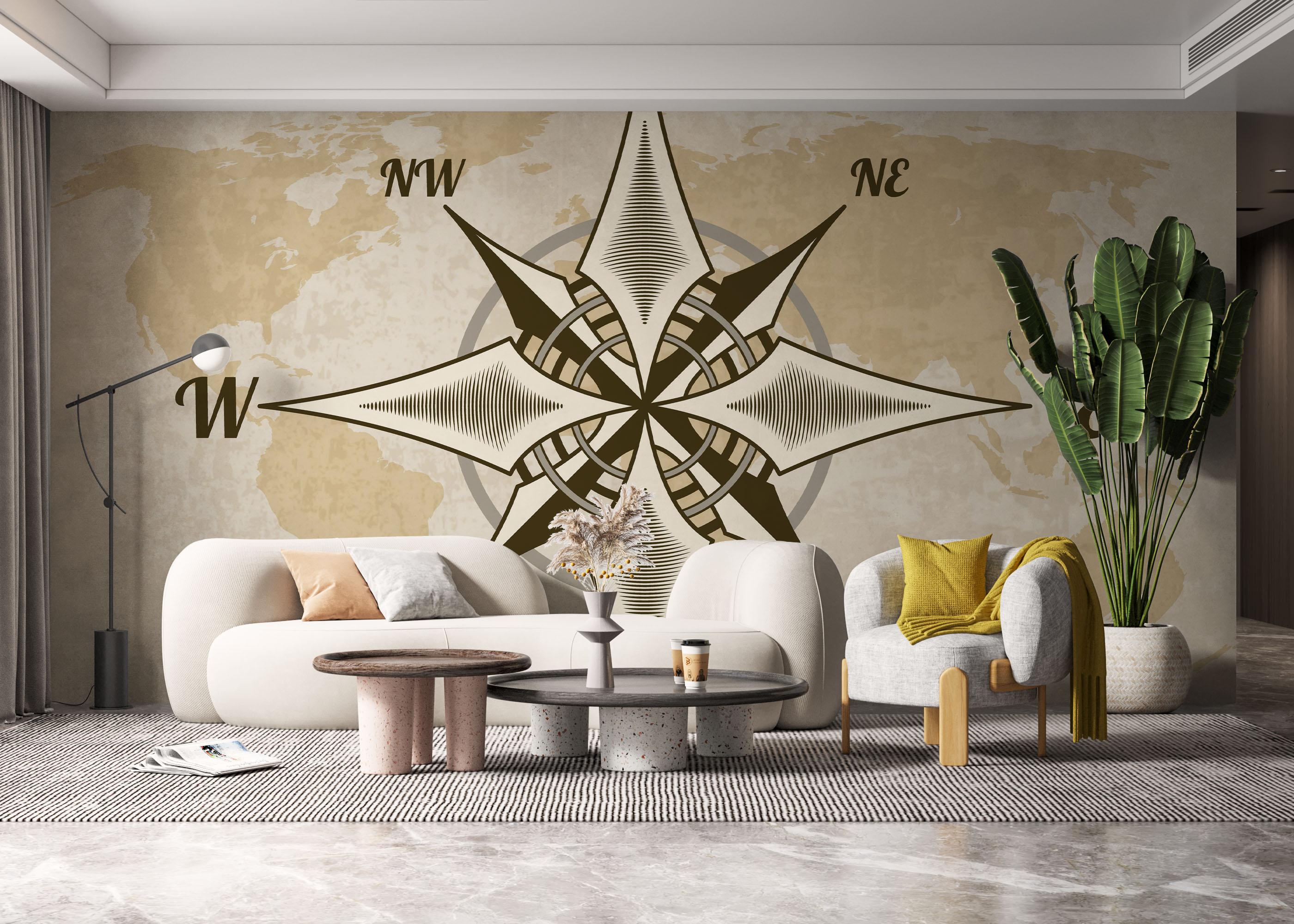 Fototapete Compass Design mockup 6