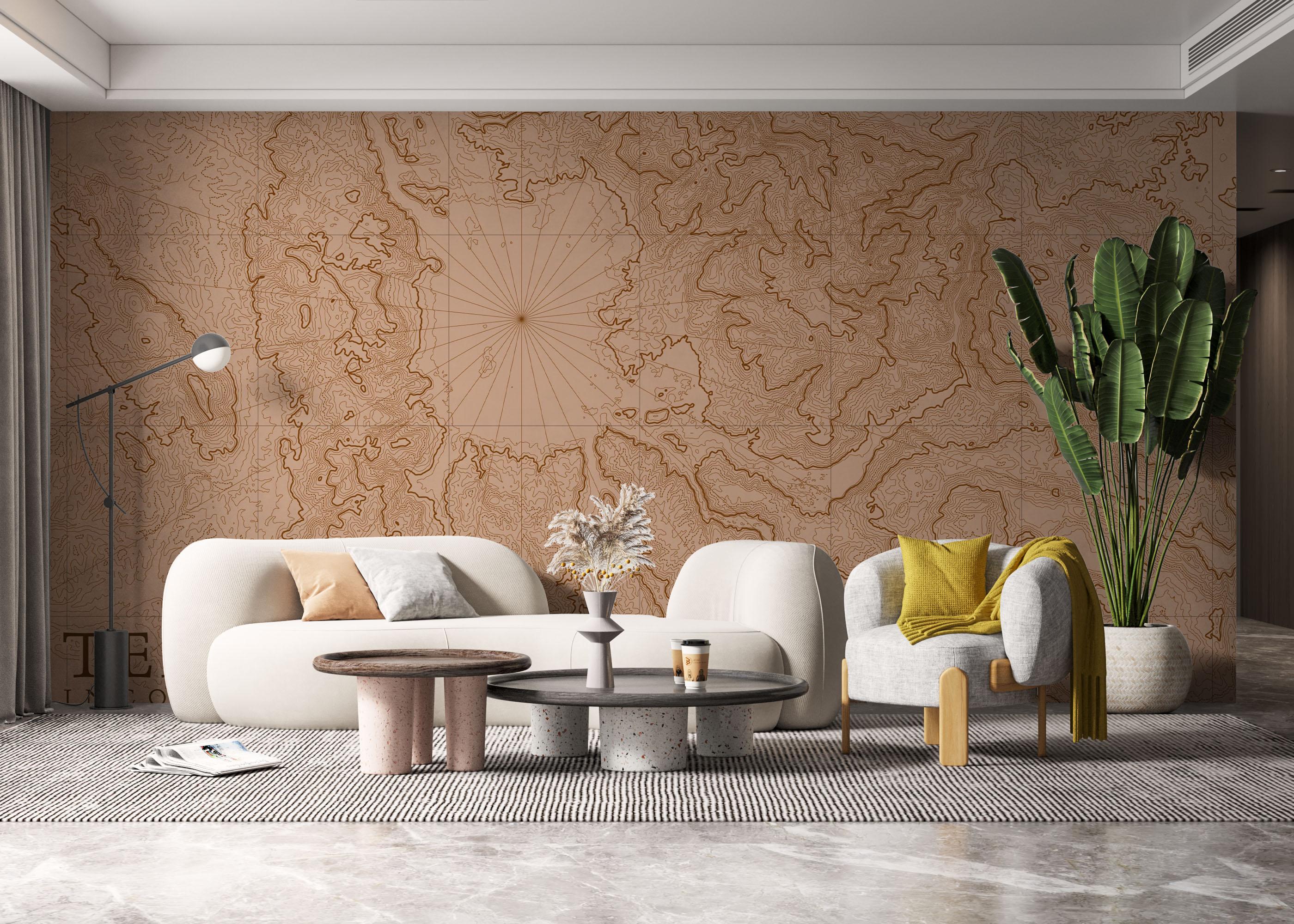 Fototapete Cool Vintage Map mockup 6