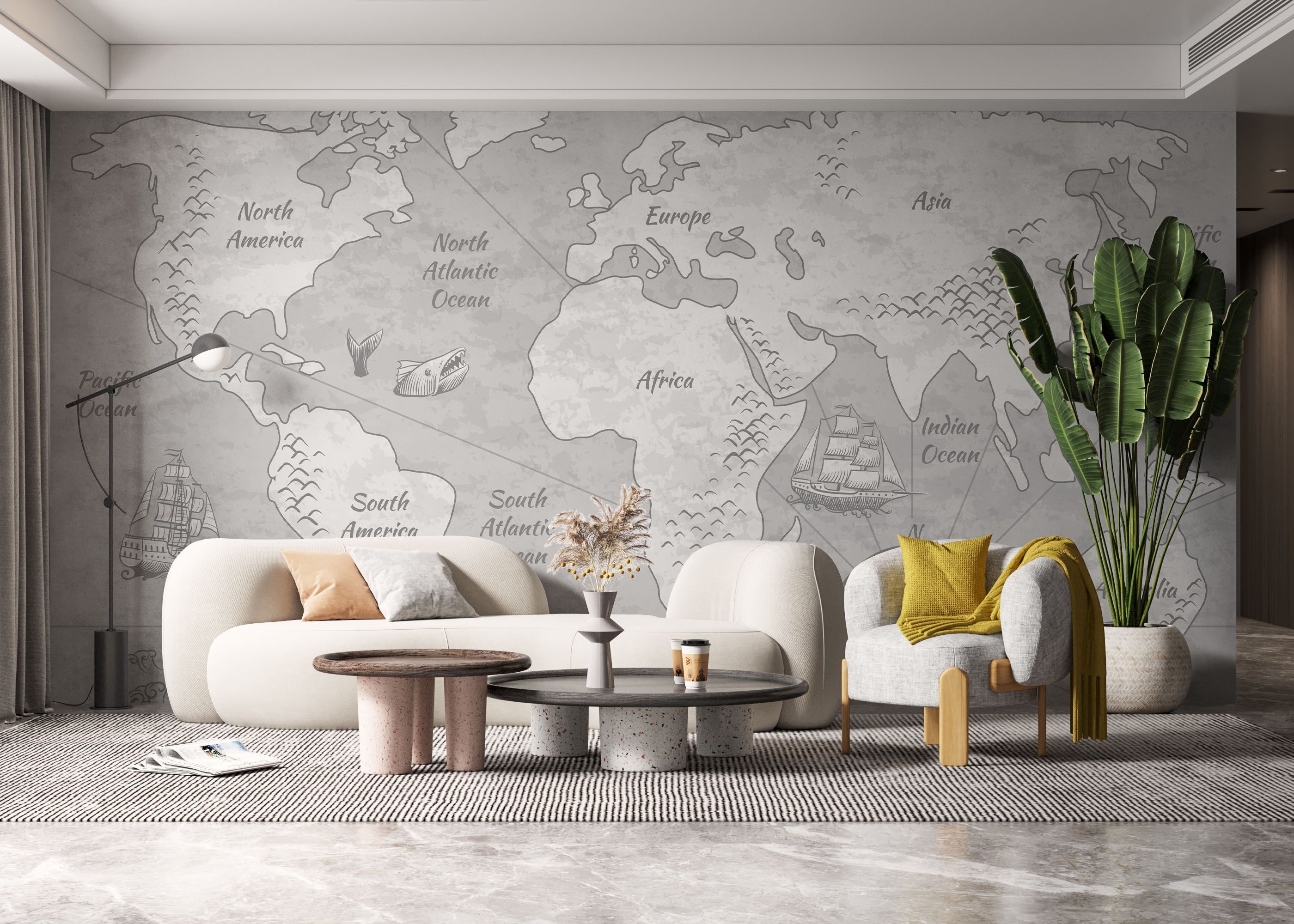 Light Grey Map mockup 6