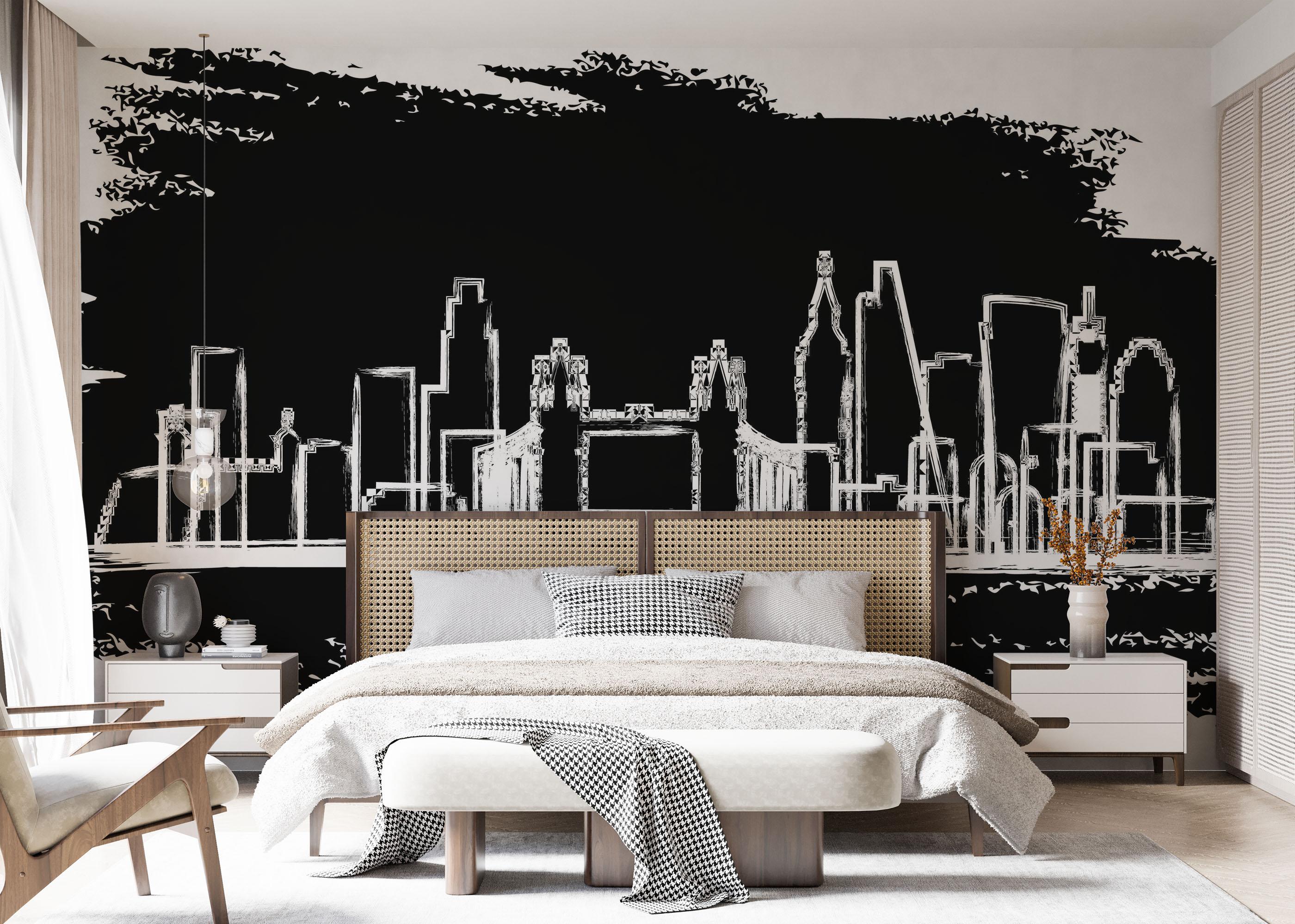 Fototapete Blue Paint London mockup 7