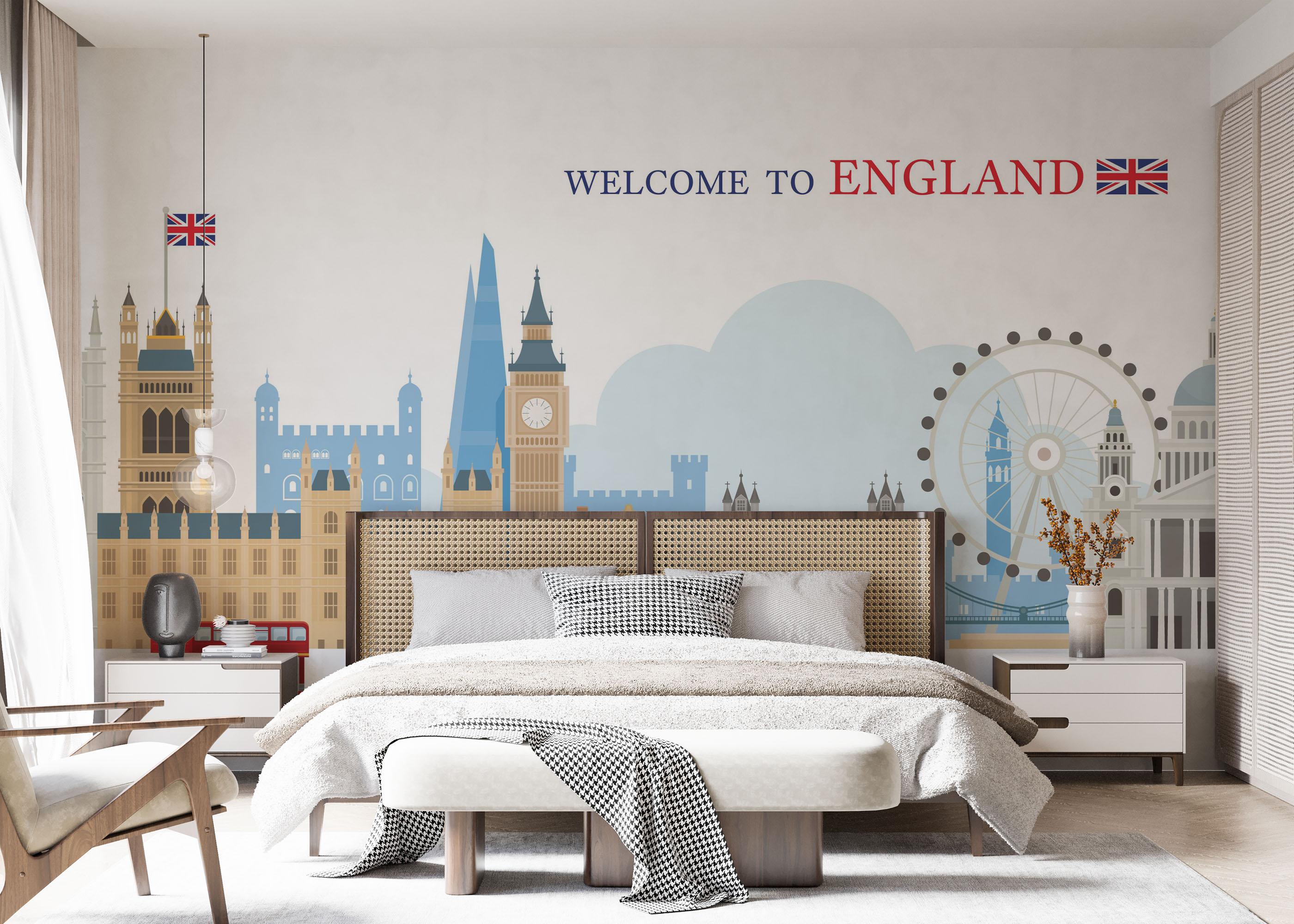 Fototapete England Welcome mockup 7