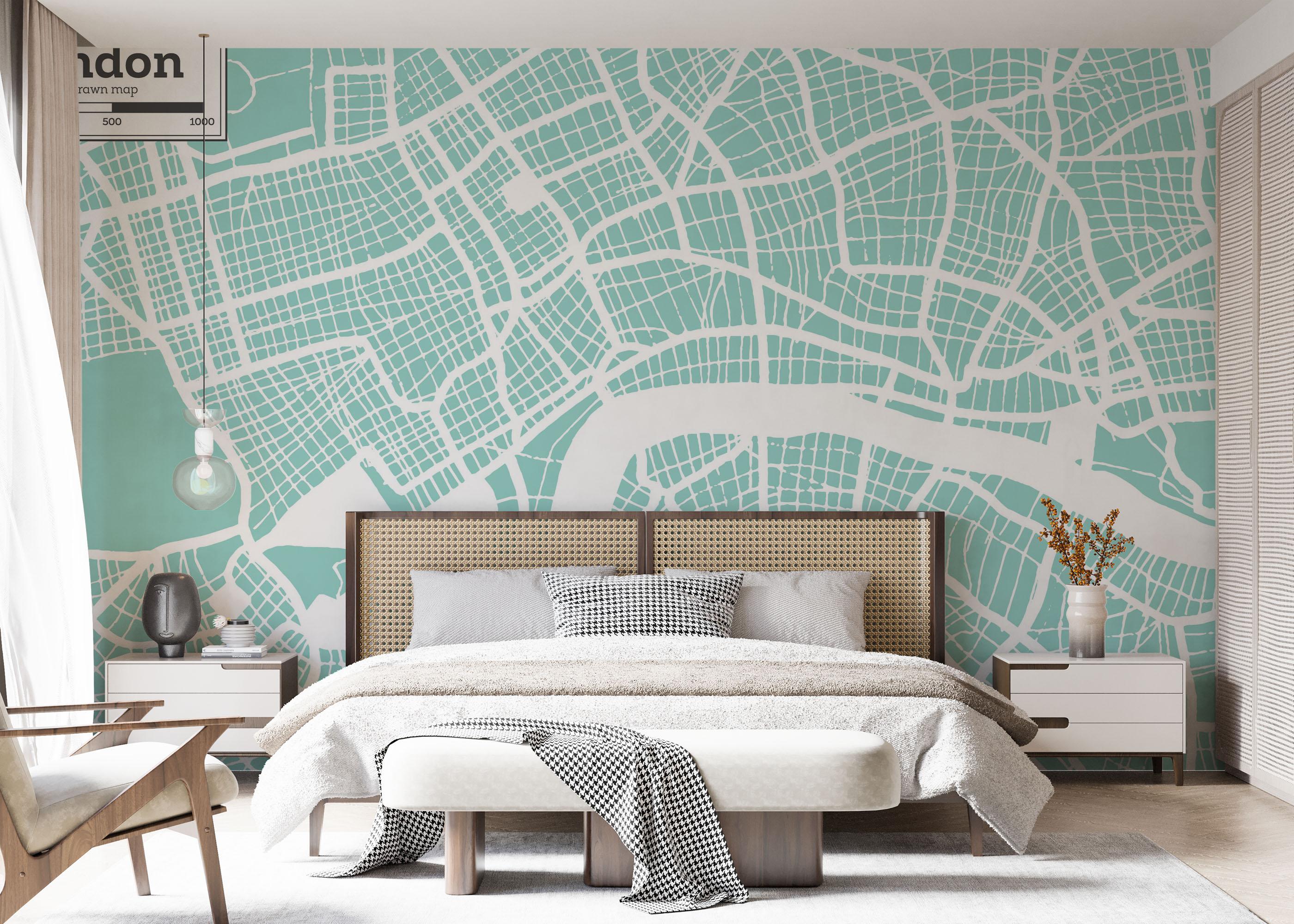 Fototapete Light Blue London mockup 7