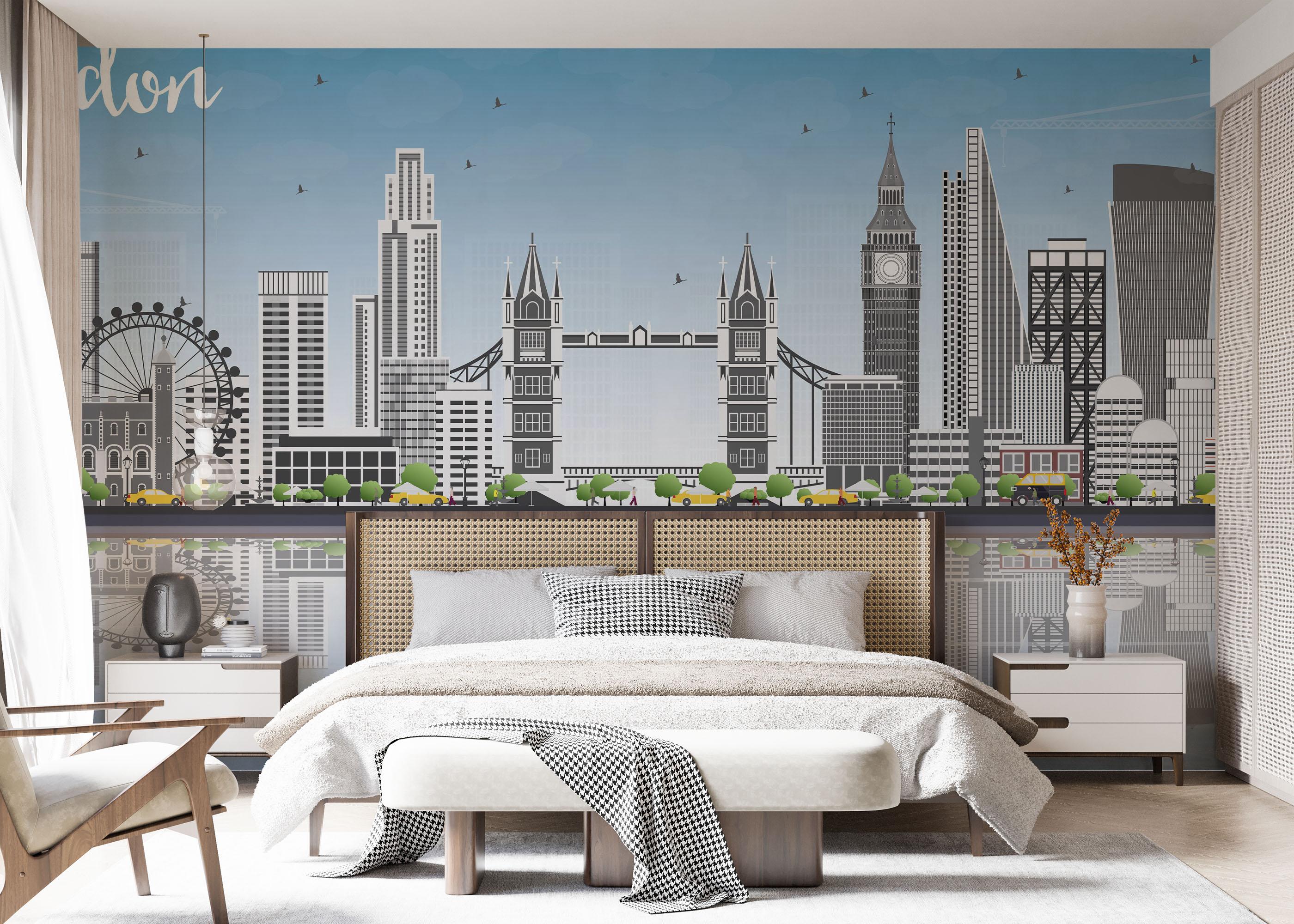 Fototapete London Water mockup 7