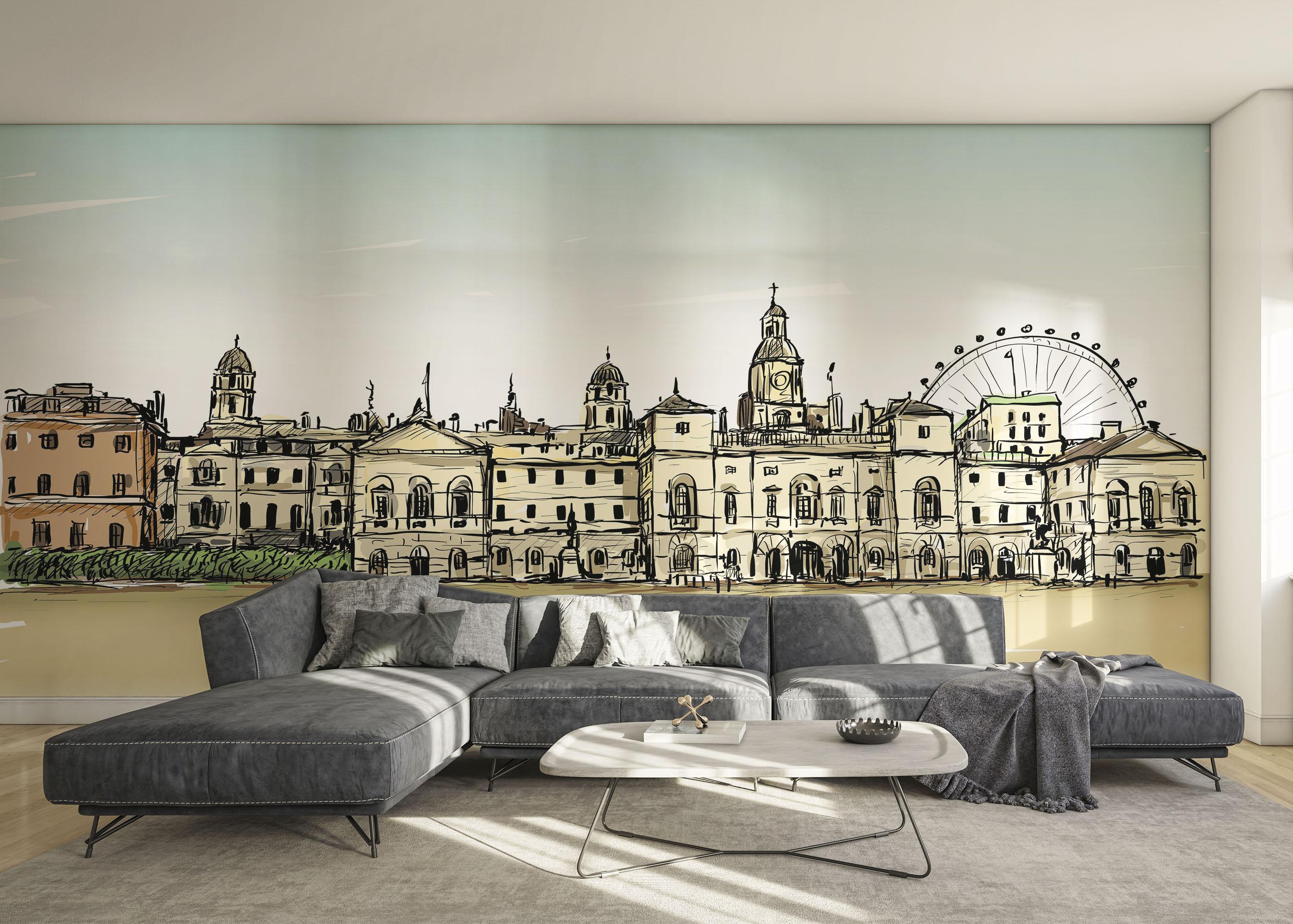 Fototapete Cream City Sketch mockup 0