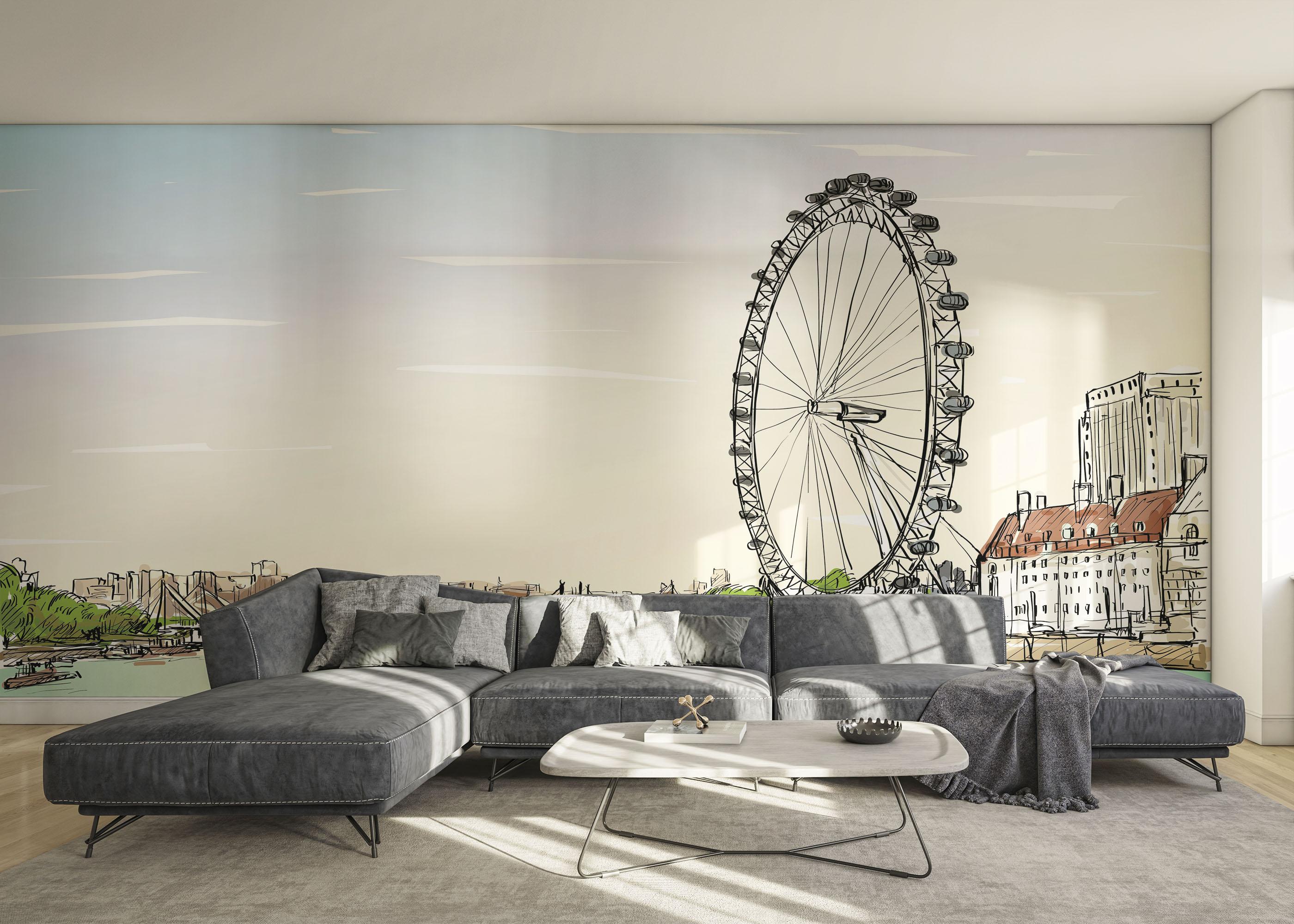 Fototapete Fun View Sketch mockup 0