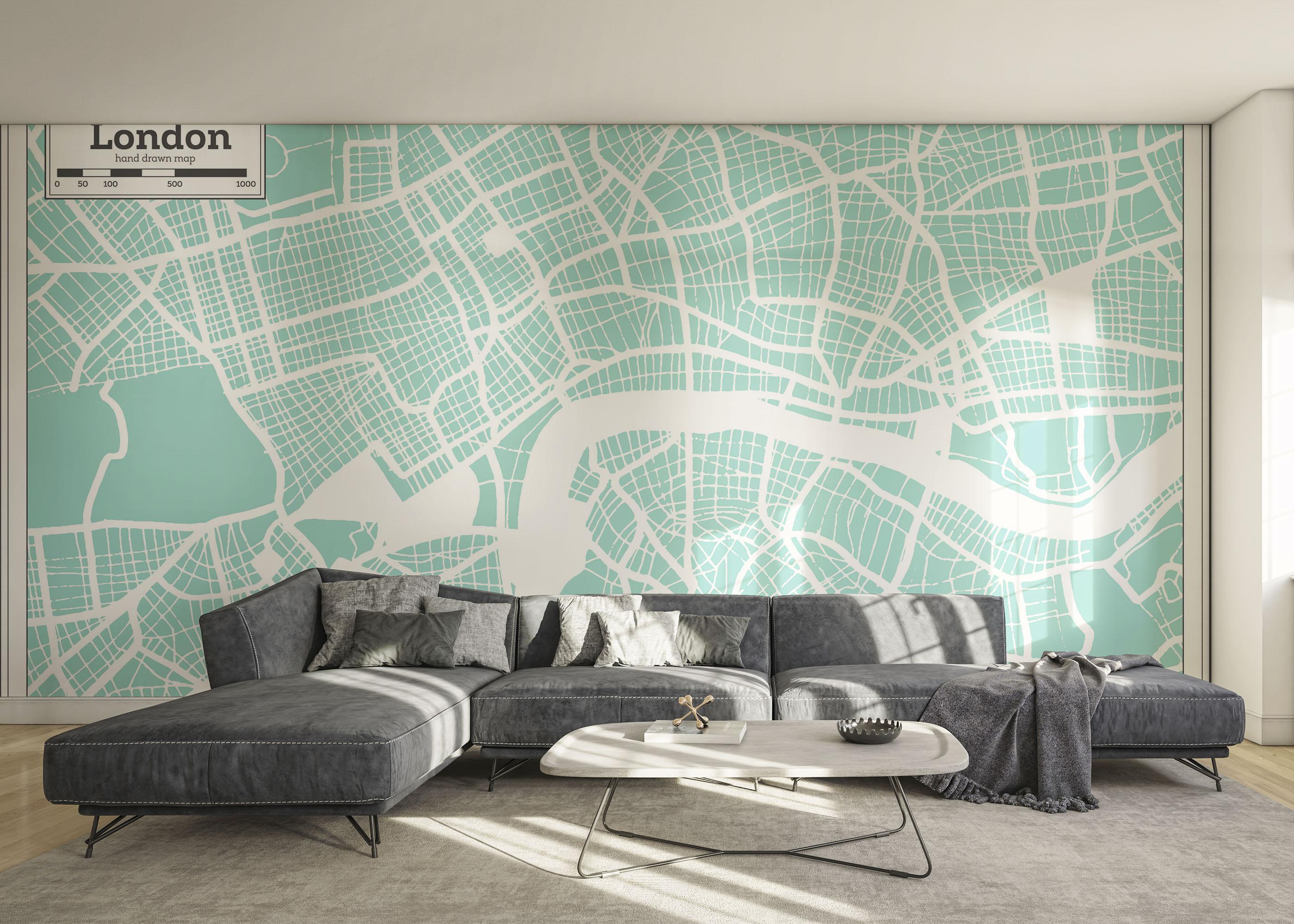 Fototapete Light Blue London mockup 0