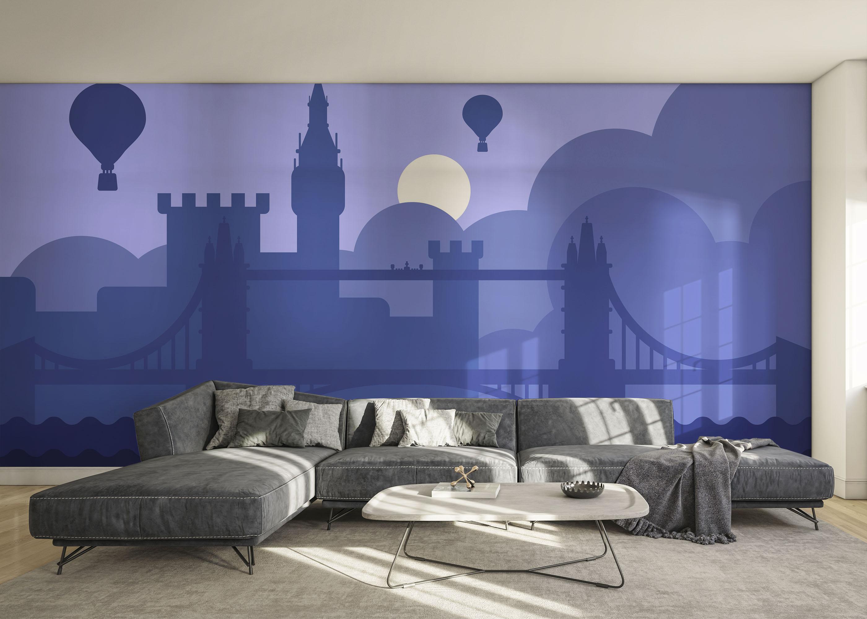 Fototapete Purple Night London mockup 0