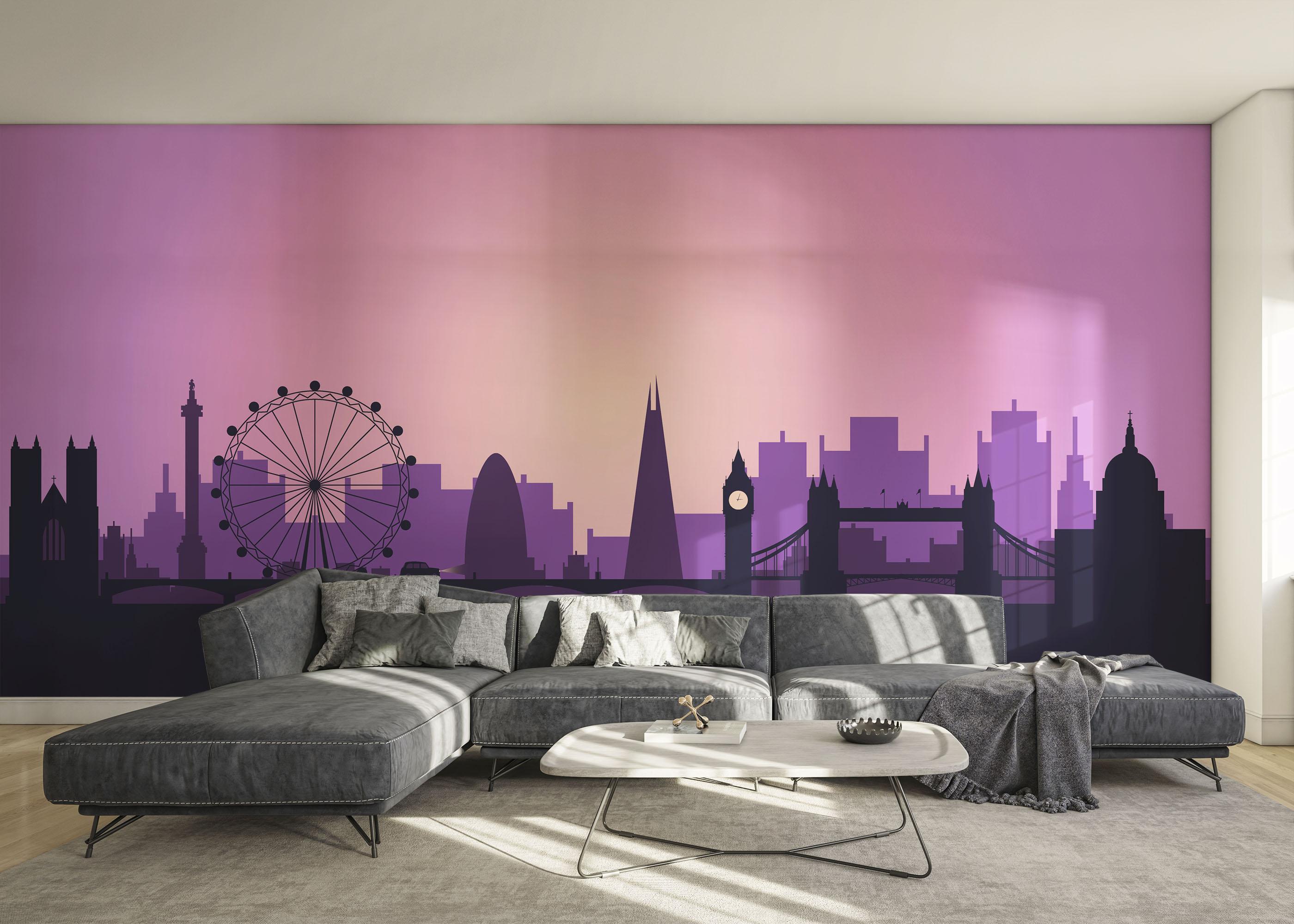 Fototapete Purple Sky London mockup 0