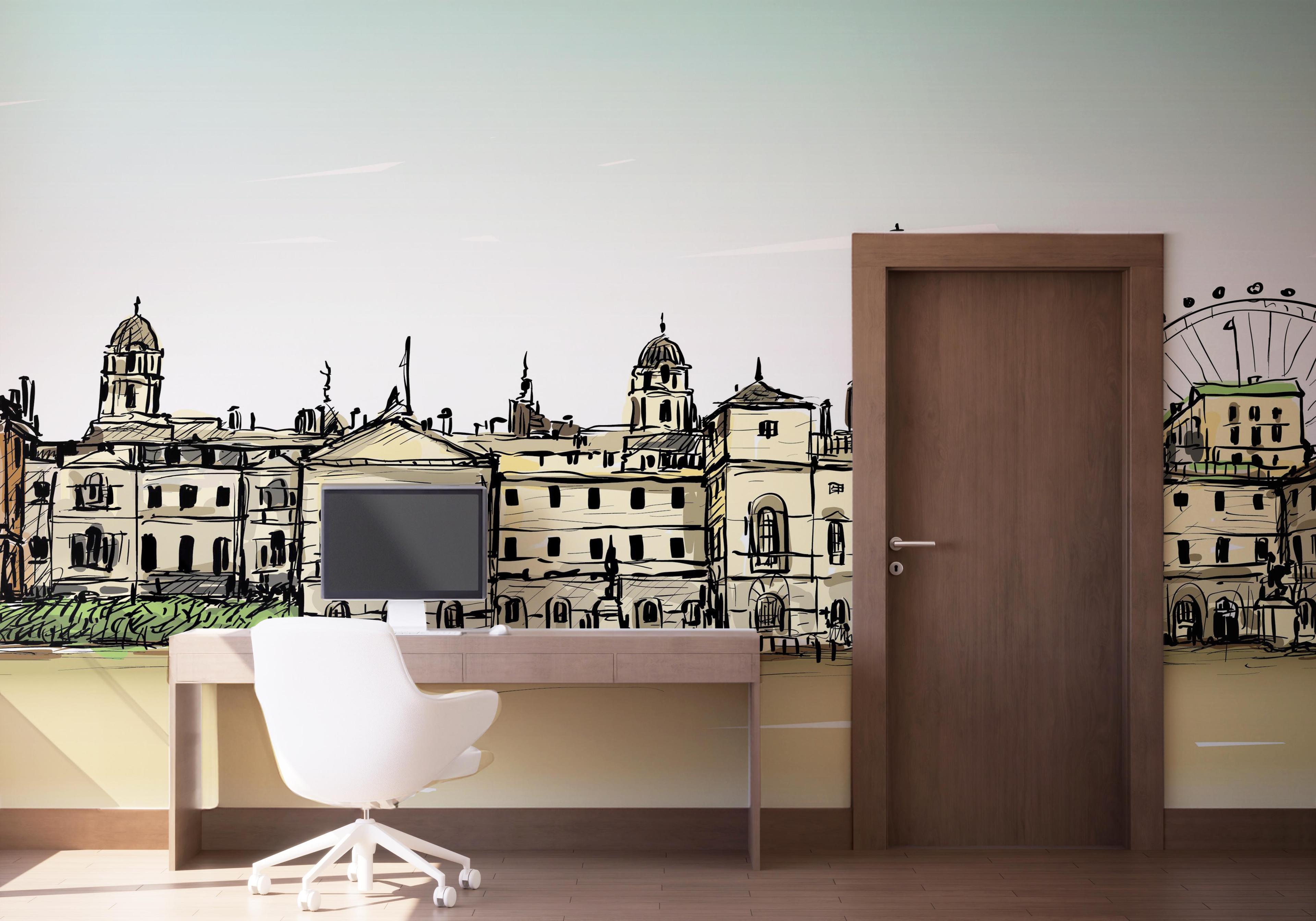 Fototapete Cream City Sketch mockup 1