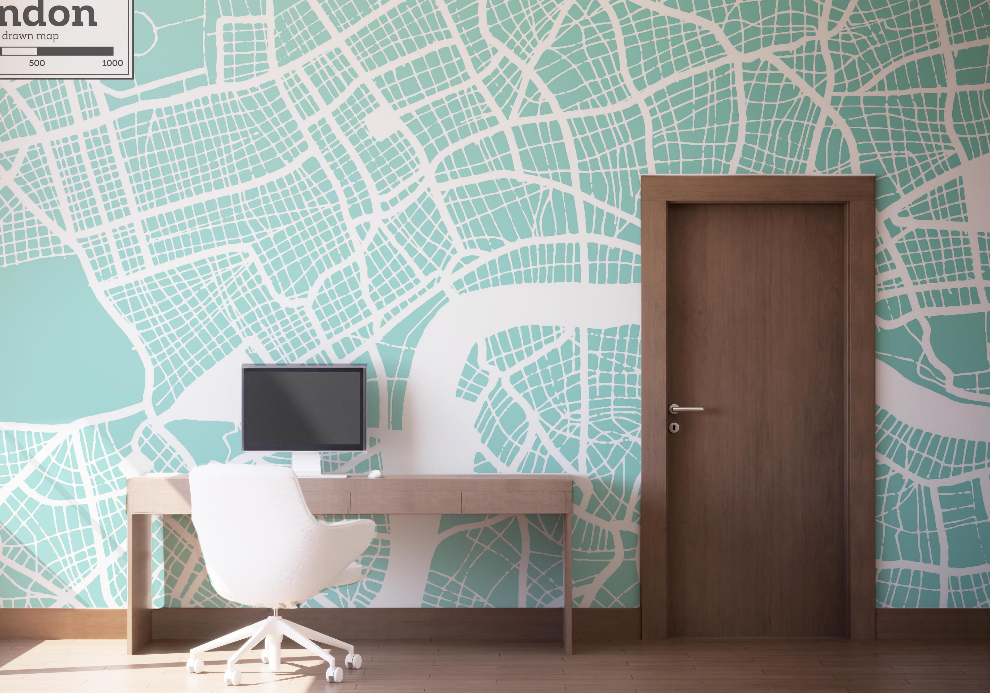 Fototapete Light Blue London mockup 1