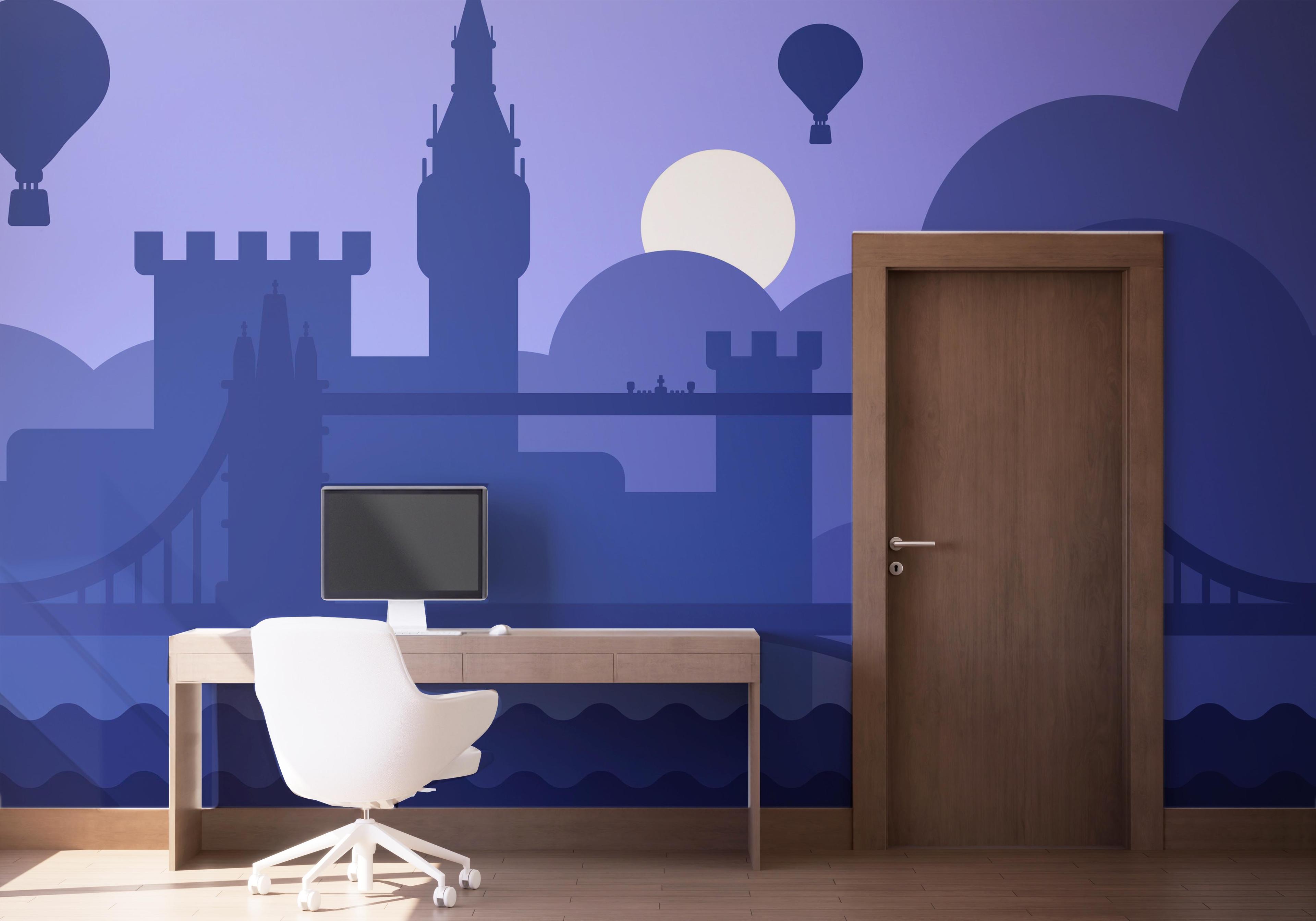 Fototapete Purple Night London mockup 1