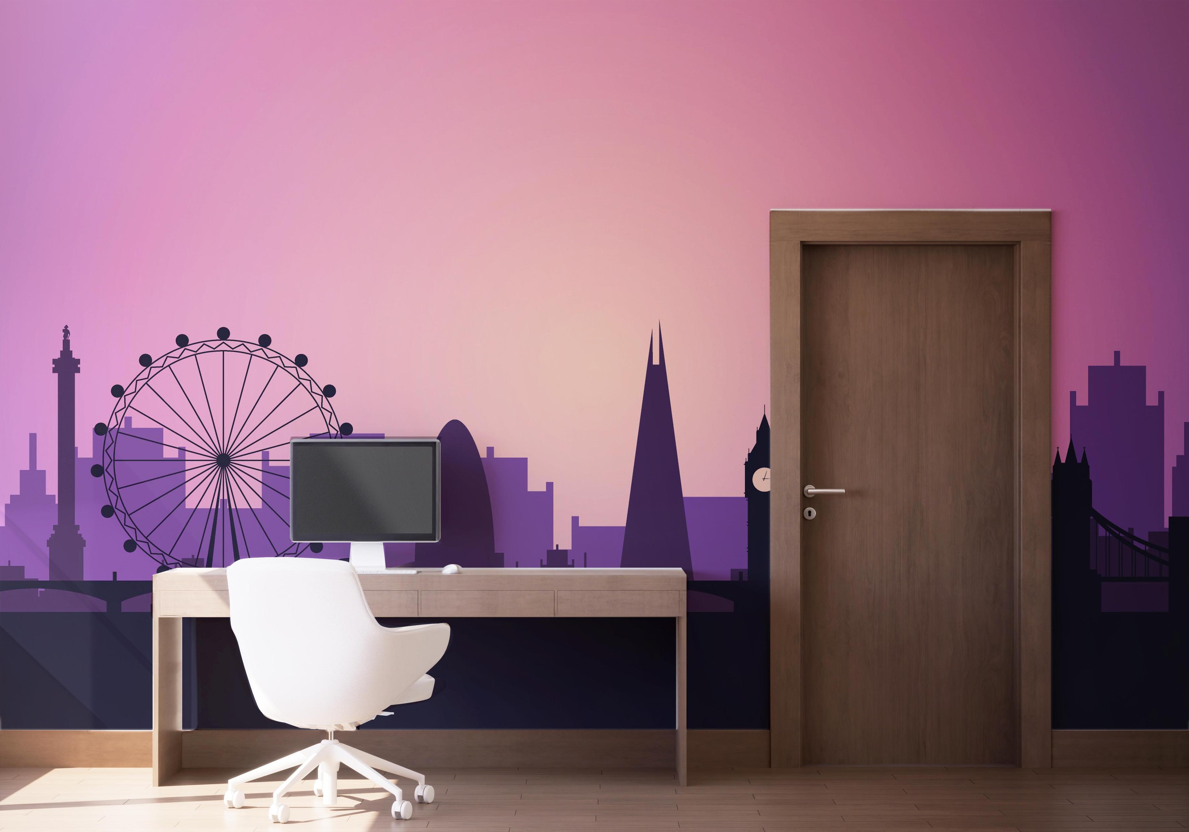Fototapete Purple Sky London mockup 1