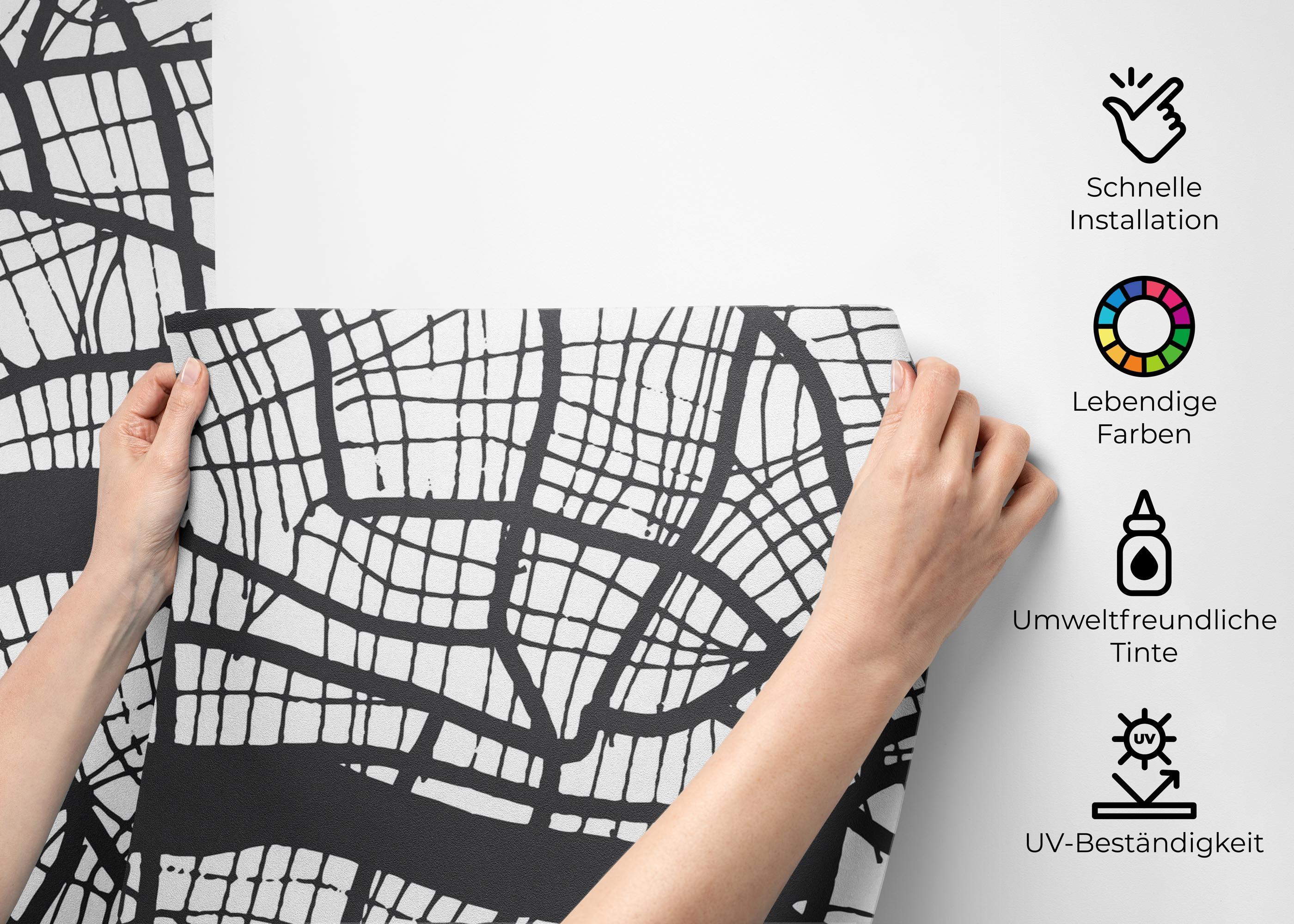 Fototapete London Line Map mockup 2