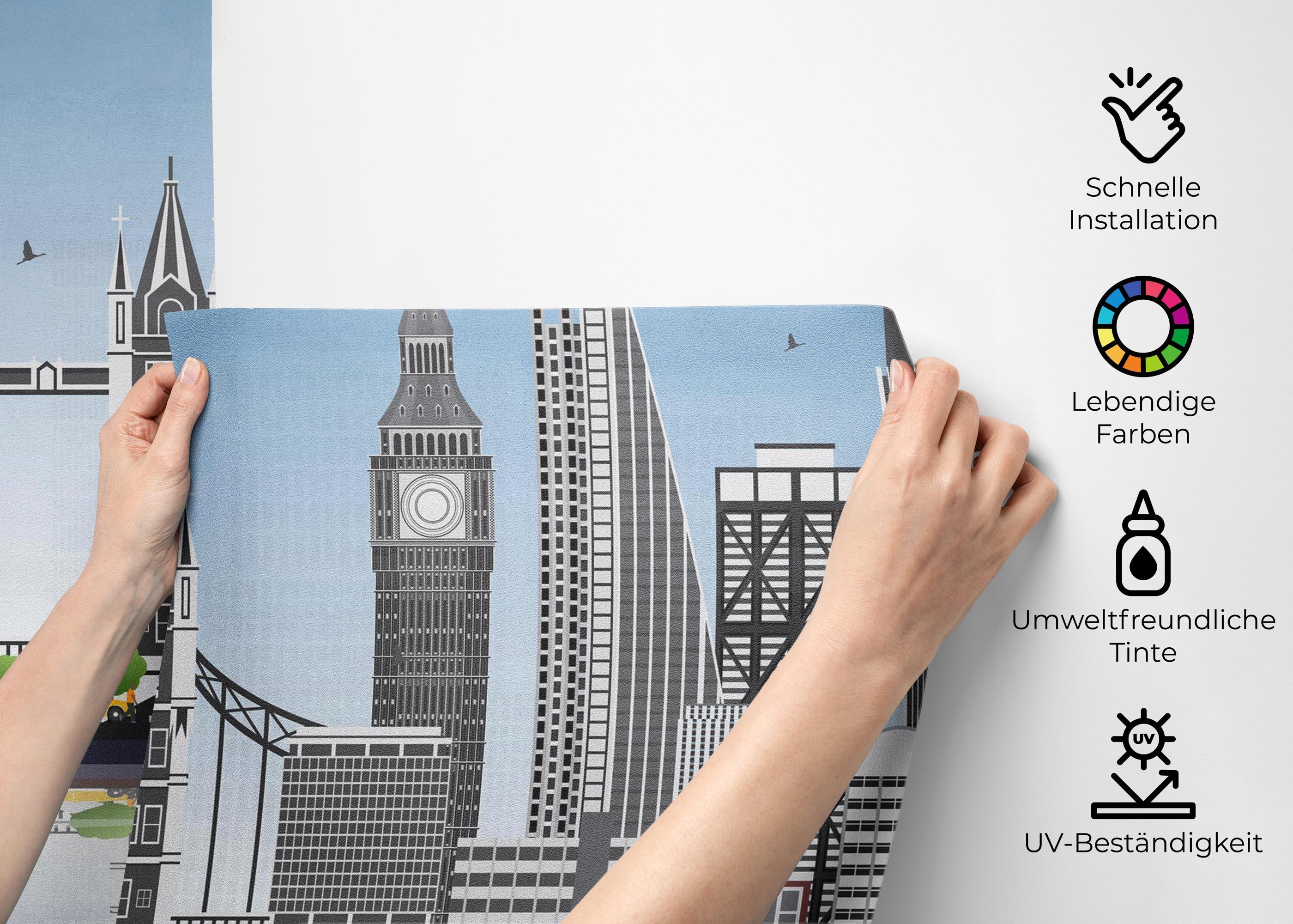 Fototapete London Water mockup 2