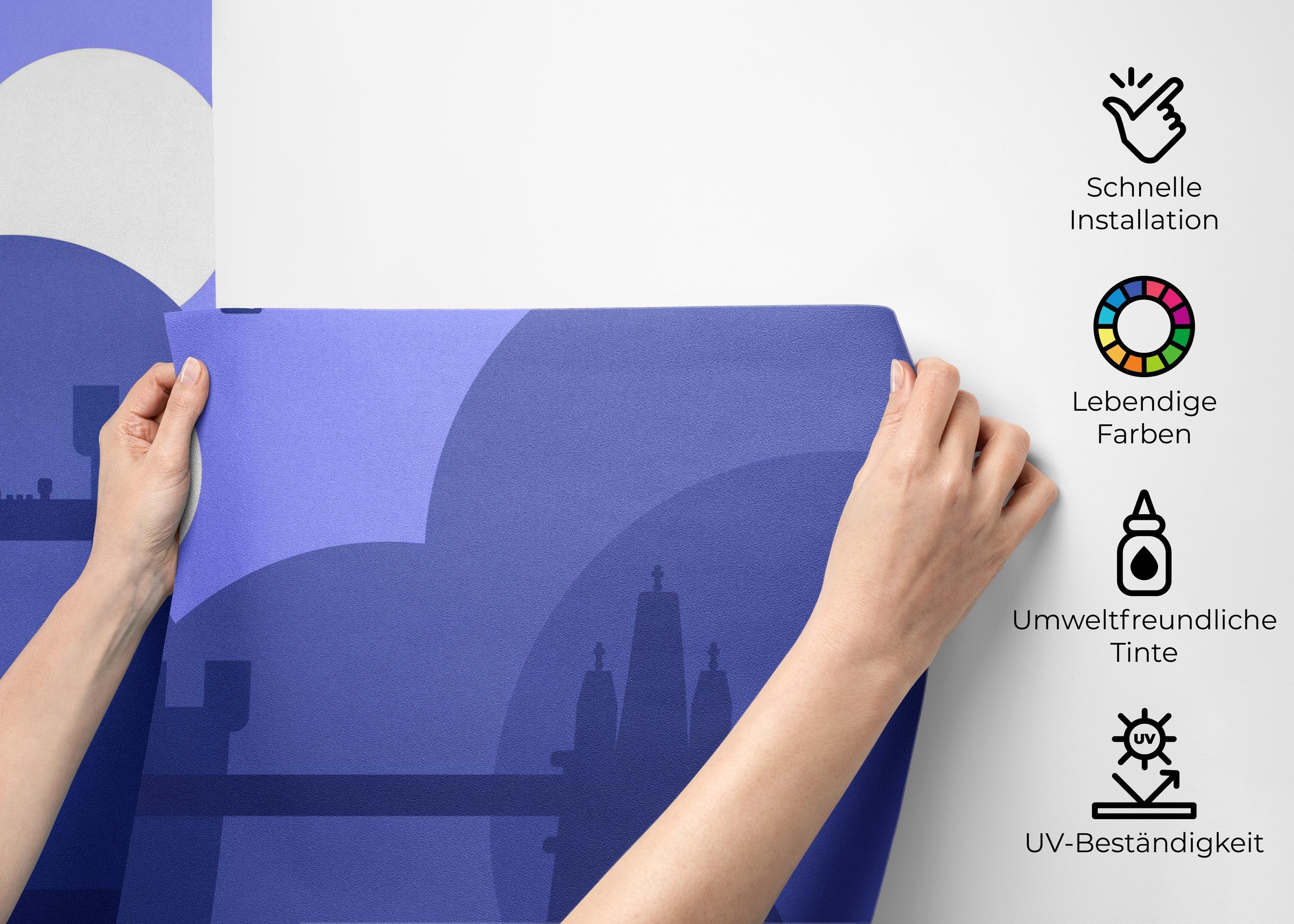 Fototapete Purple Night London mockup 2