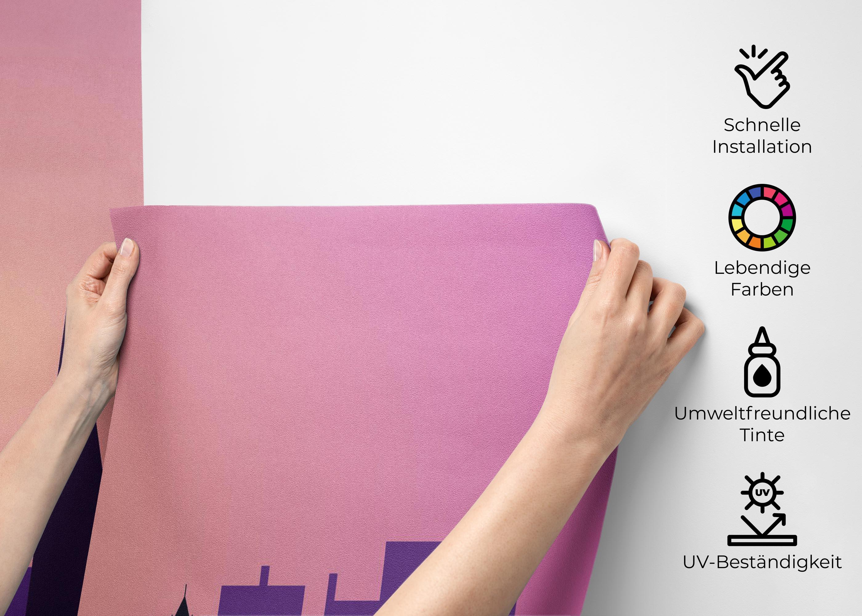 Fototapete Purple Sky London mockup 2