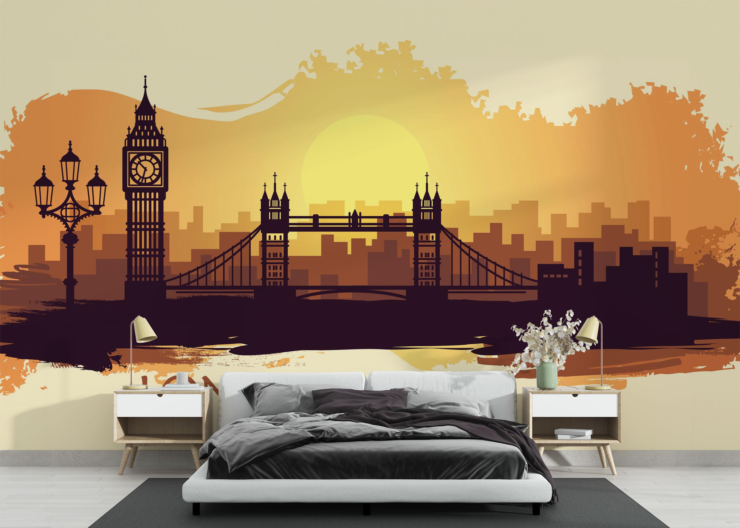 Fototapete Big Sun London mockup 3