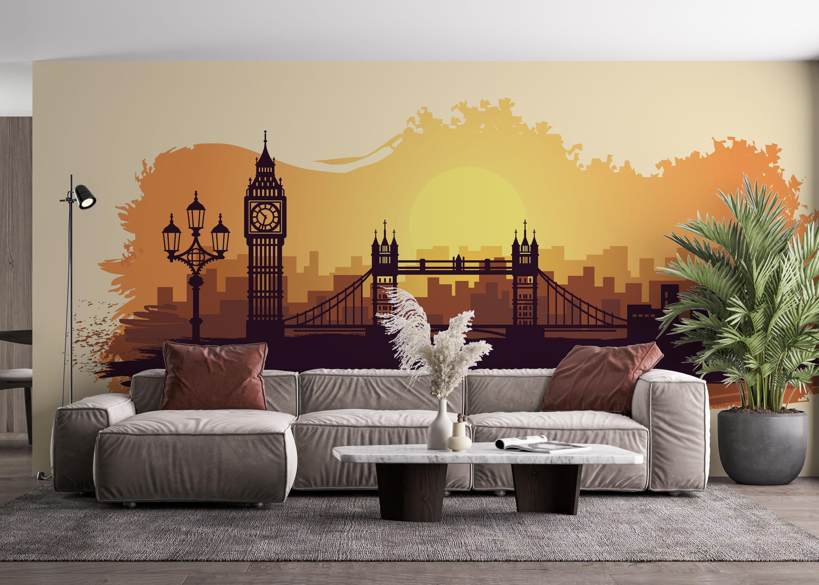 Fototapete Big Sun London mockup 4