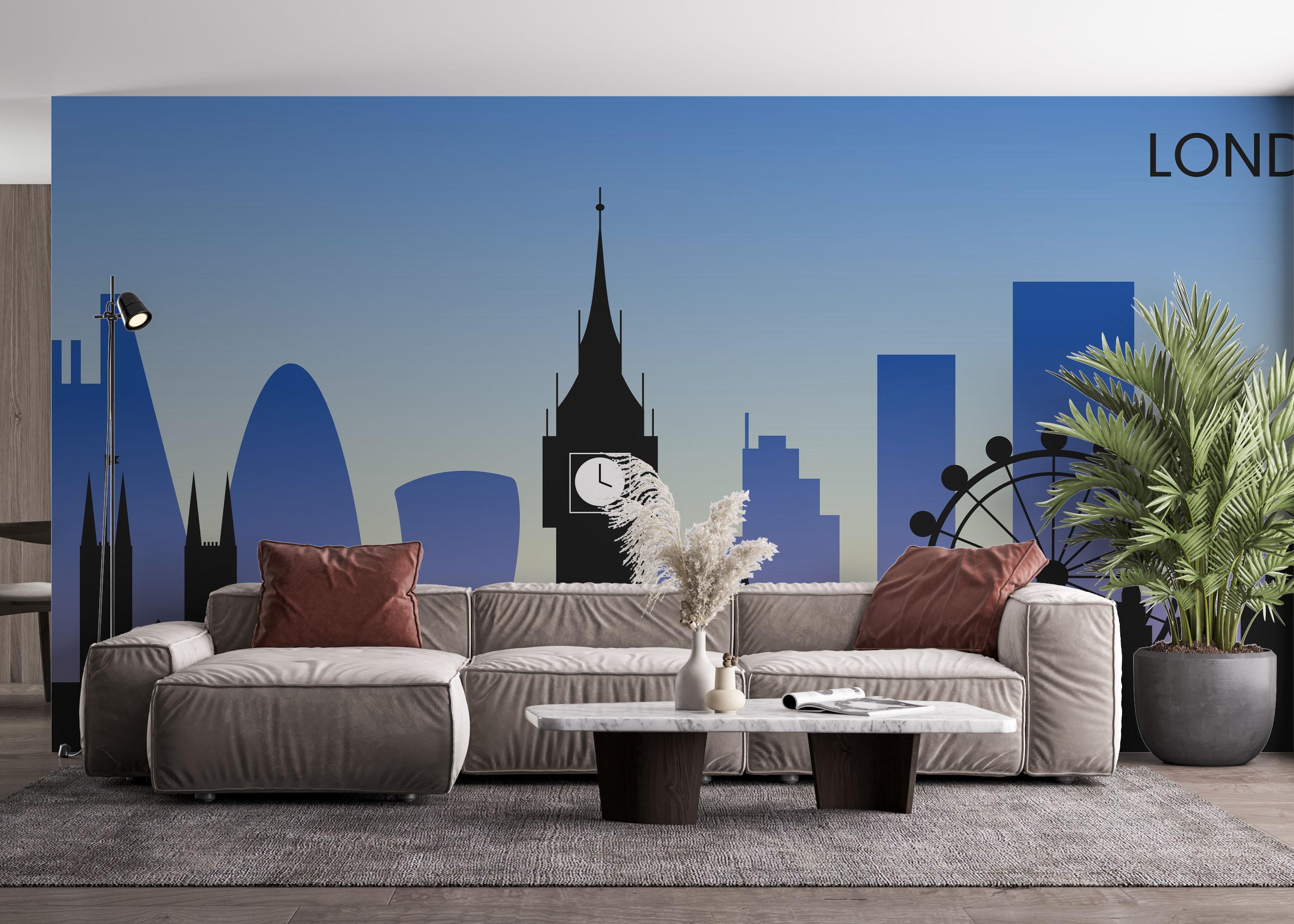 Fototapete Blue Sky London mockup 4