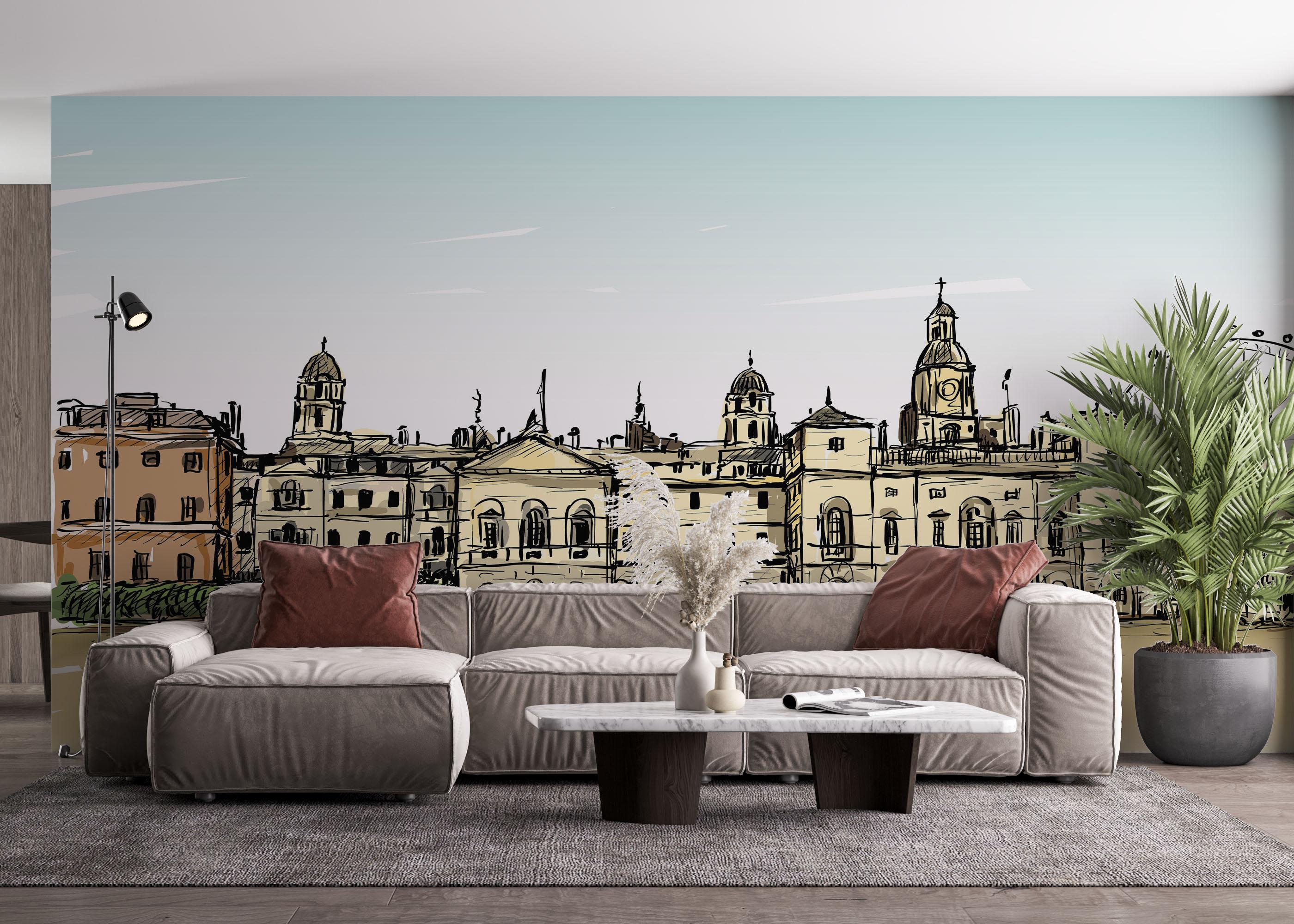 Fototapete Cream City Sketch mockup 4