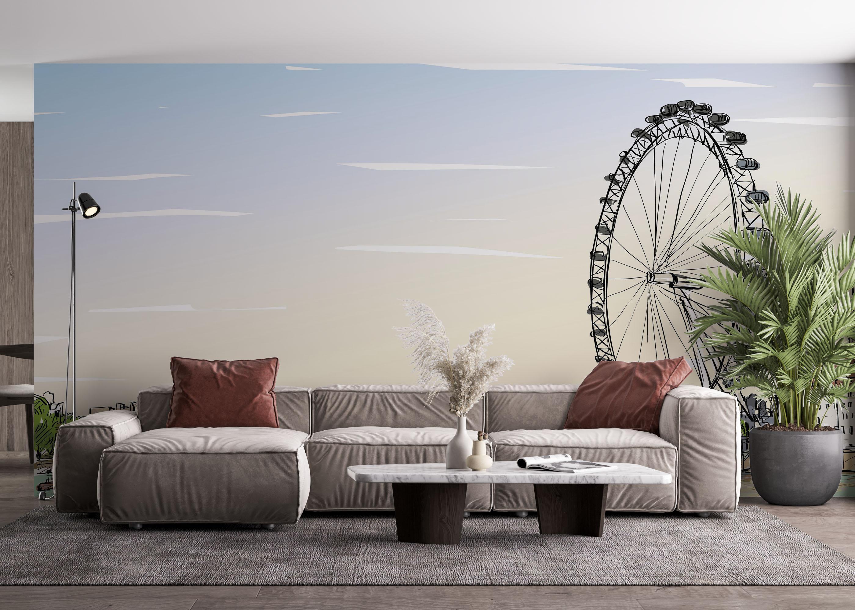 Fototapete Fun View Sketch mockup 4