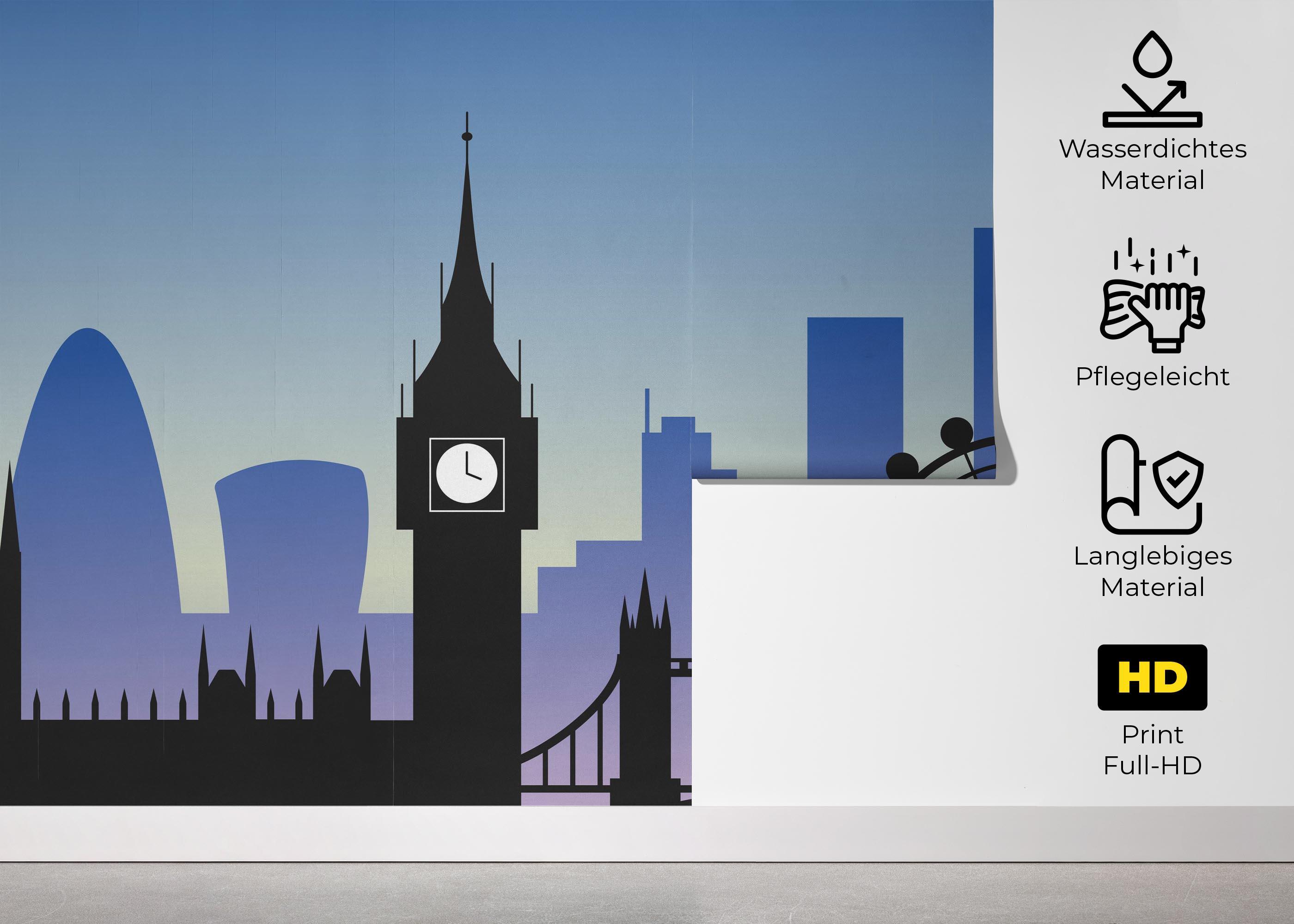 Fototapete Blue Sky London mockup 5