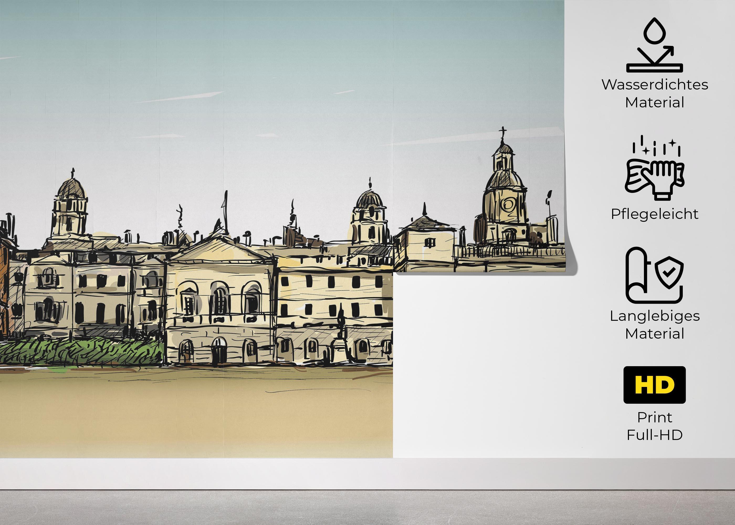 Fototapete Cream City Sketch mockup 5