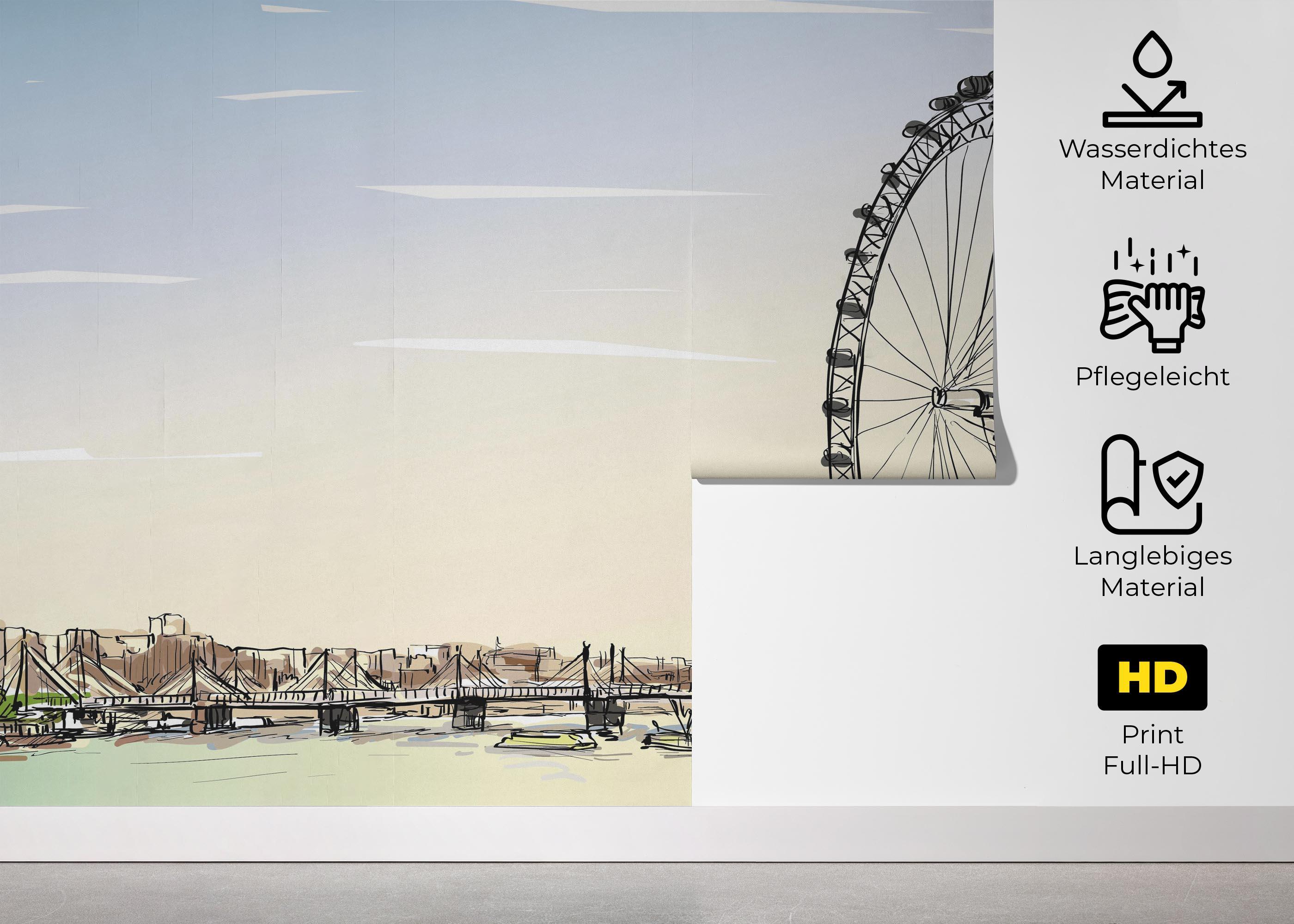 Fototapete Fun View Sketch mockup 5