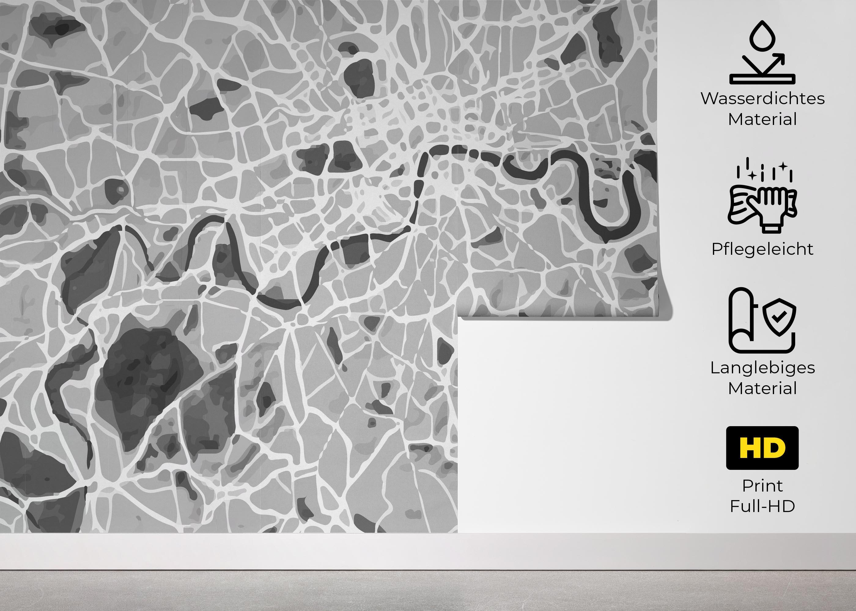 Fototapete Light Grey London mockup 5